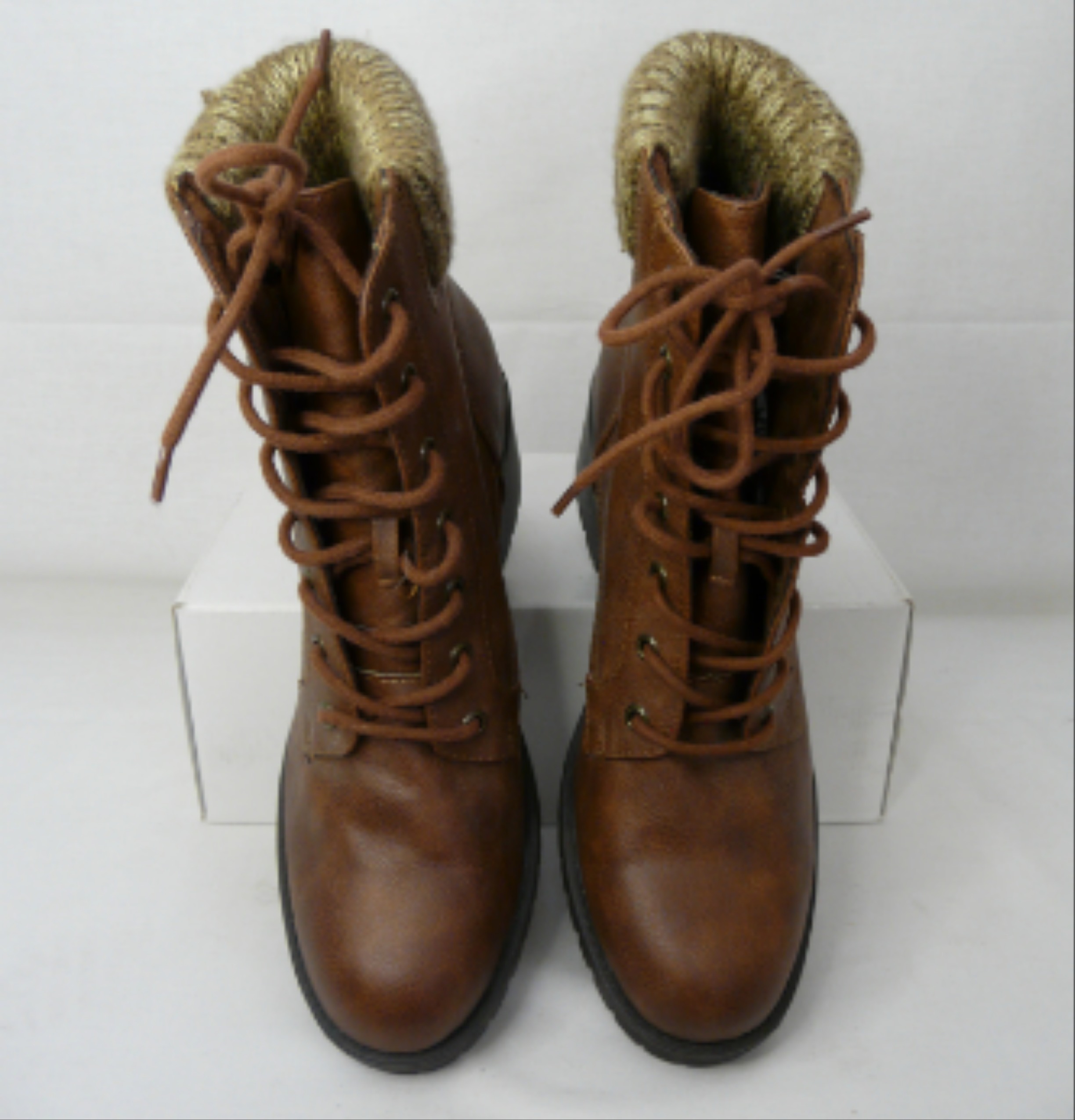 C68 - Bottines montantes effet cuir - Primark - Pointure 41 - Photo 1