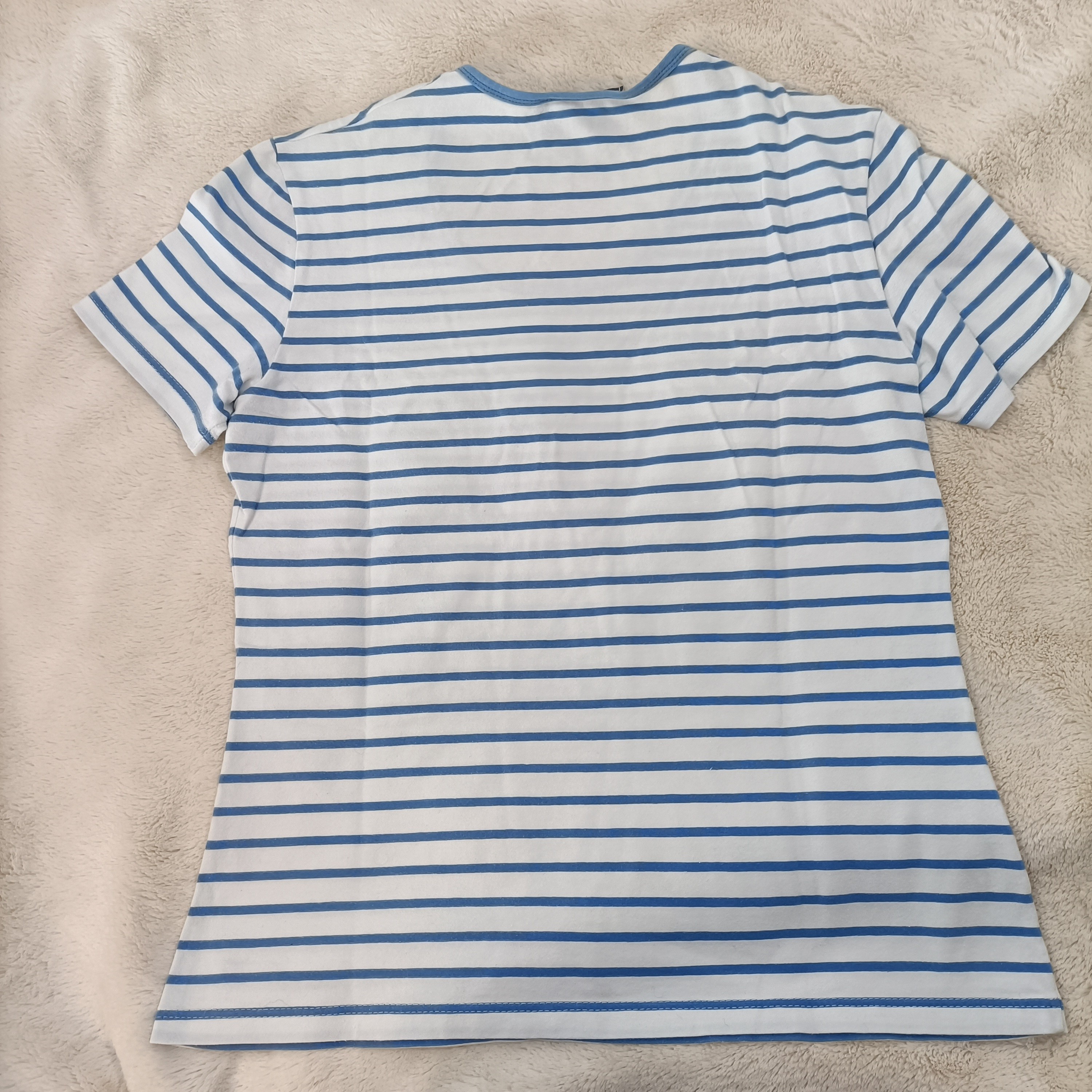 Tee-shirt style marinière en coton - Saint James - Taille M estimé État correct - Vue 2 - 