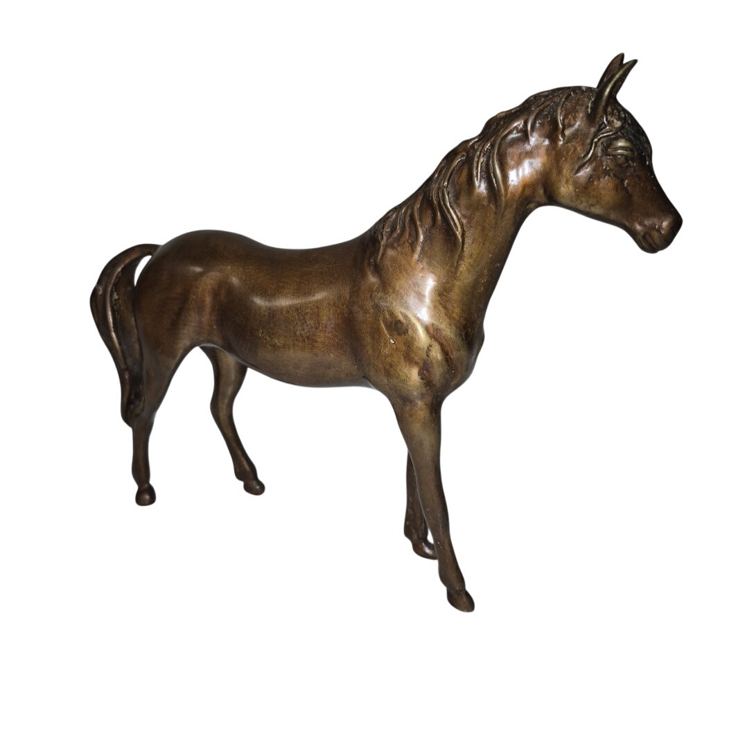 Cheval en laiton 20 x 22 cm - Photo 0