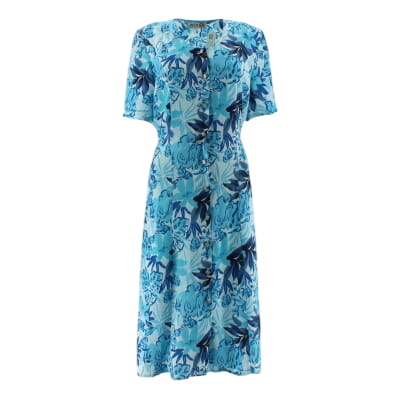 Robe bleue imprimée - Femme - 20/20 - Taille 42 - Photo 0