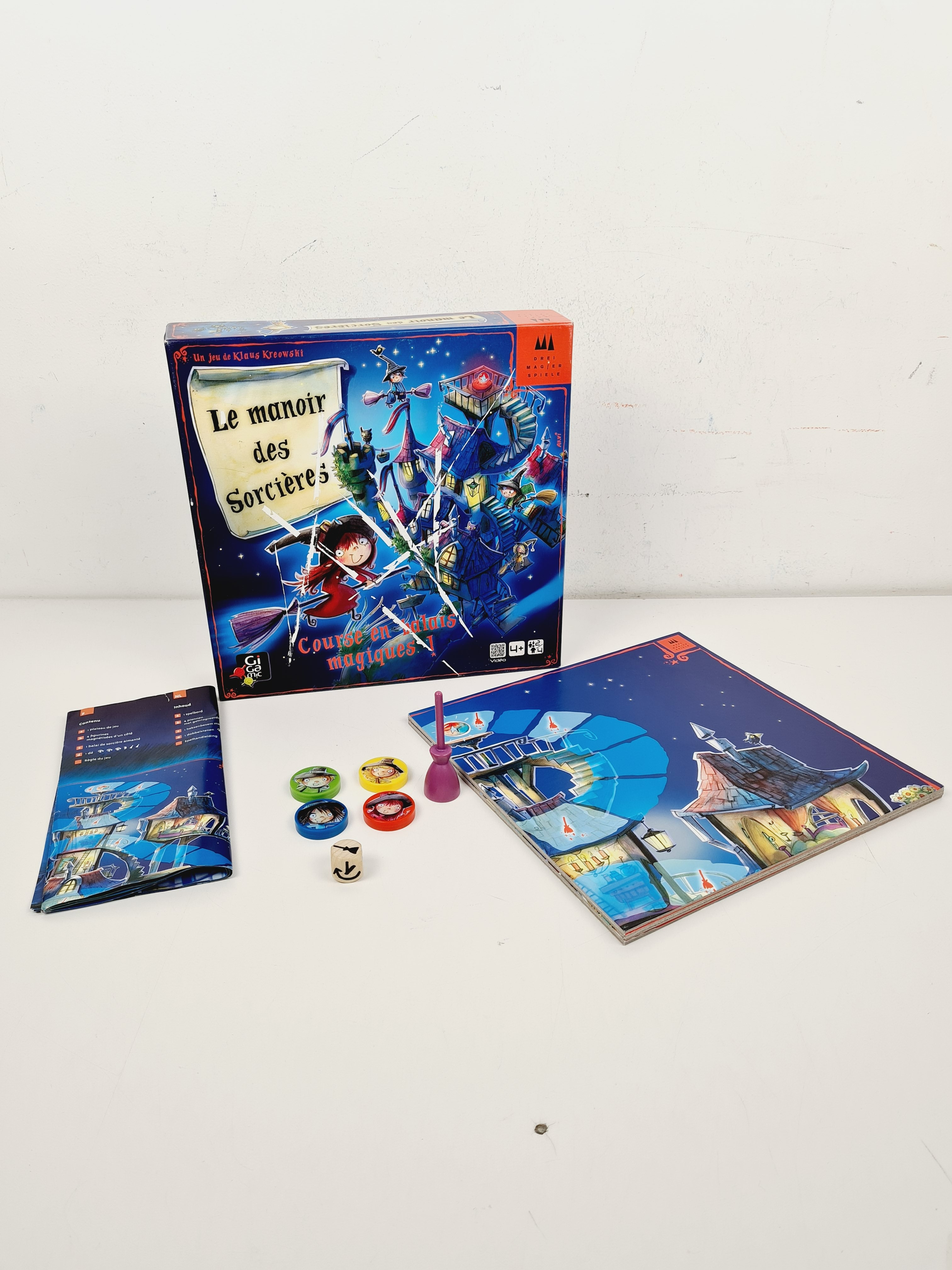 Jeu de parcours cours - Le manoir des sorcières - Gigamic - 4 ans + Bon état - Vue 2 - 