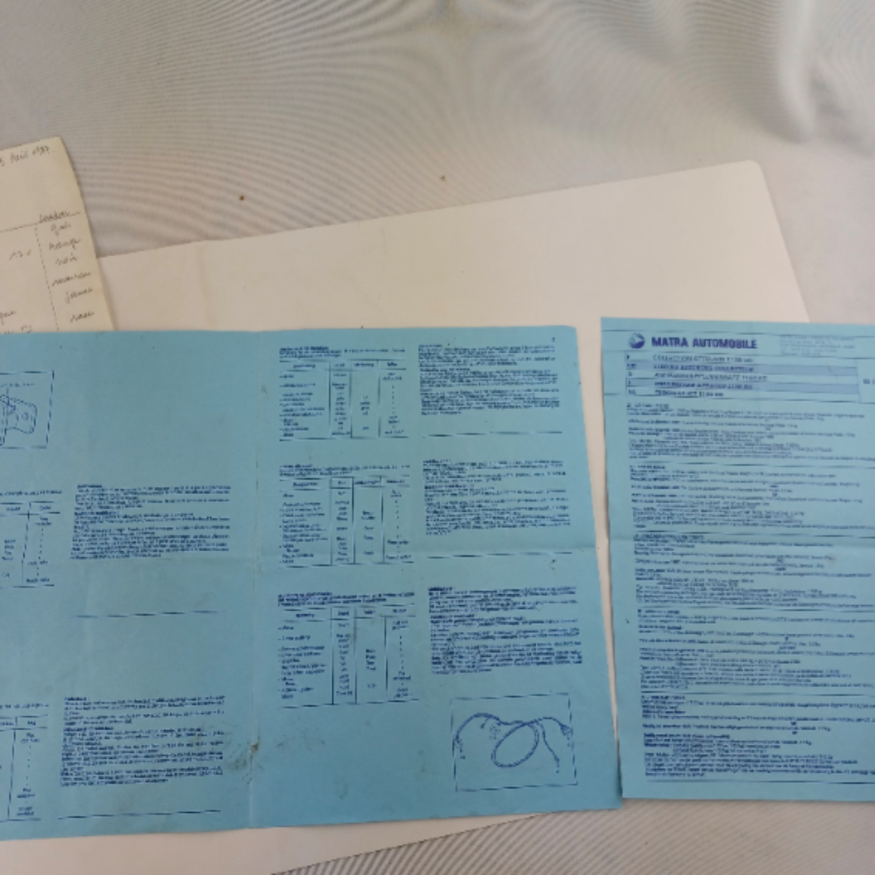 Lot de documents techniques Matra Automobile avec Attelage & branchements (1987–1988) Très bon état - Vue 10 - 