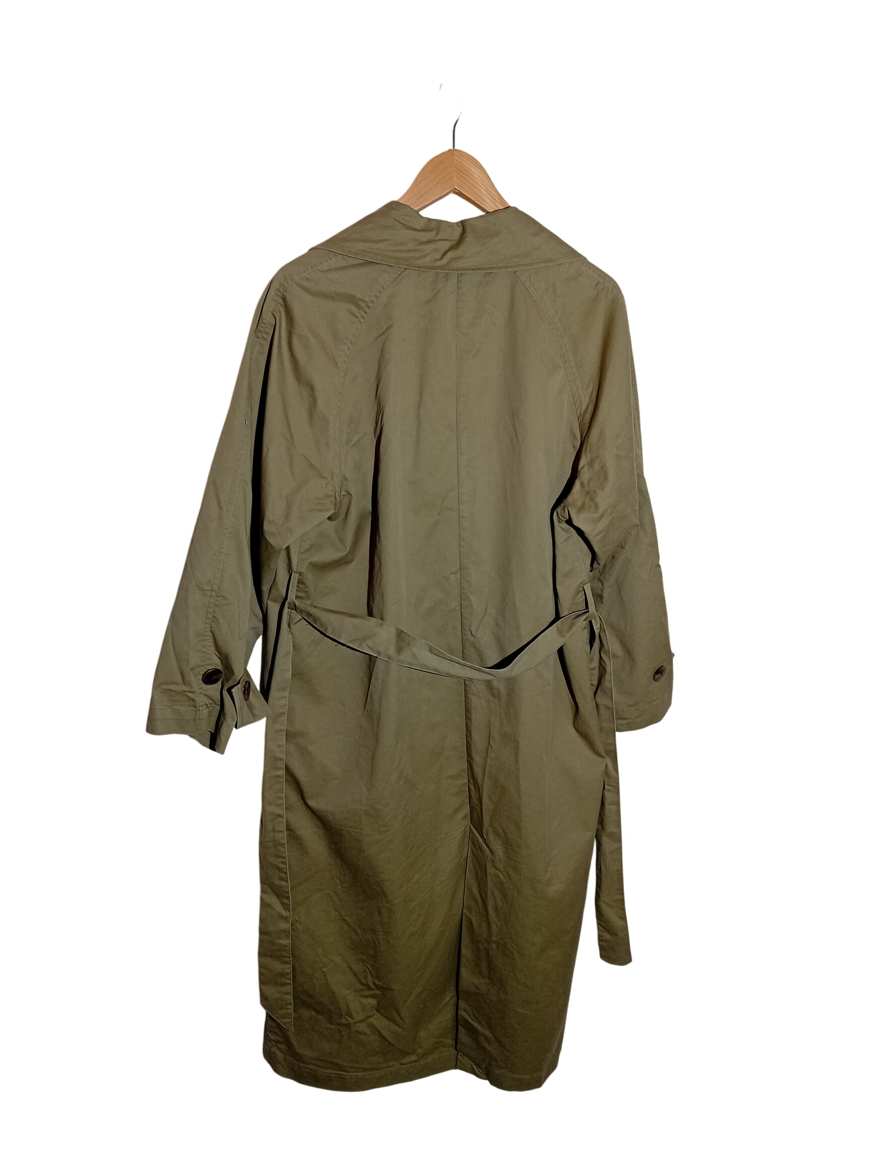 Voir photo 2 de Trench-coat Long Kaki Double-boutonnage Zara M (T4204) Trench-coat Long Kaki Double-boutonnage Zara M (T4204) État correct - Vue 2 -
