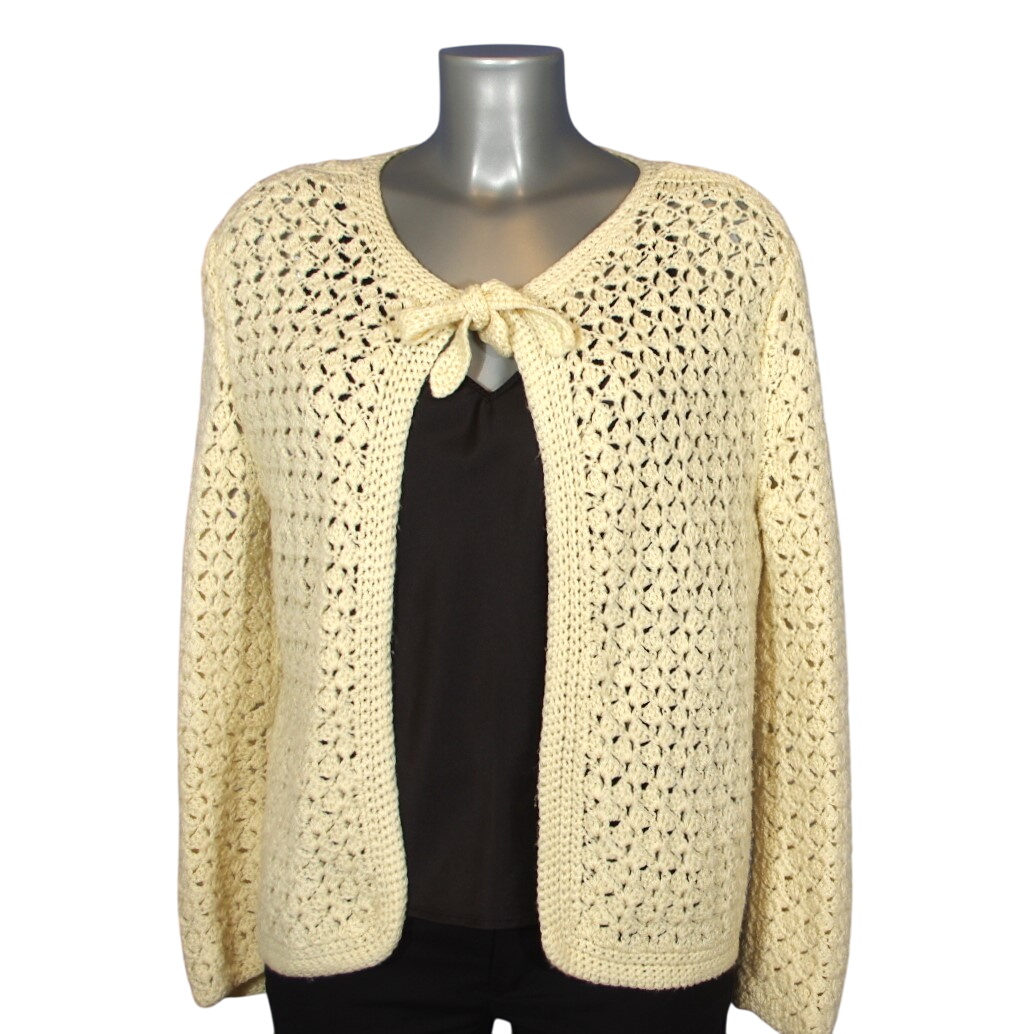  Gilet cru fait main au crochet - Taille M  - Label Emmaus - Modalova