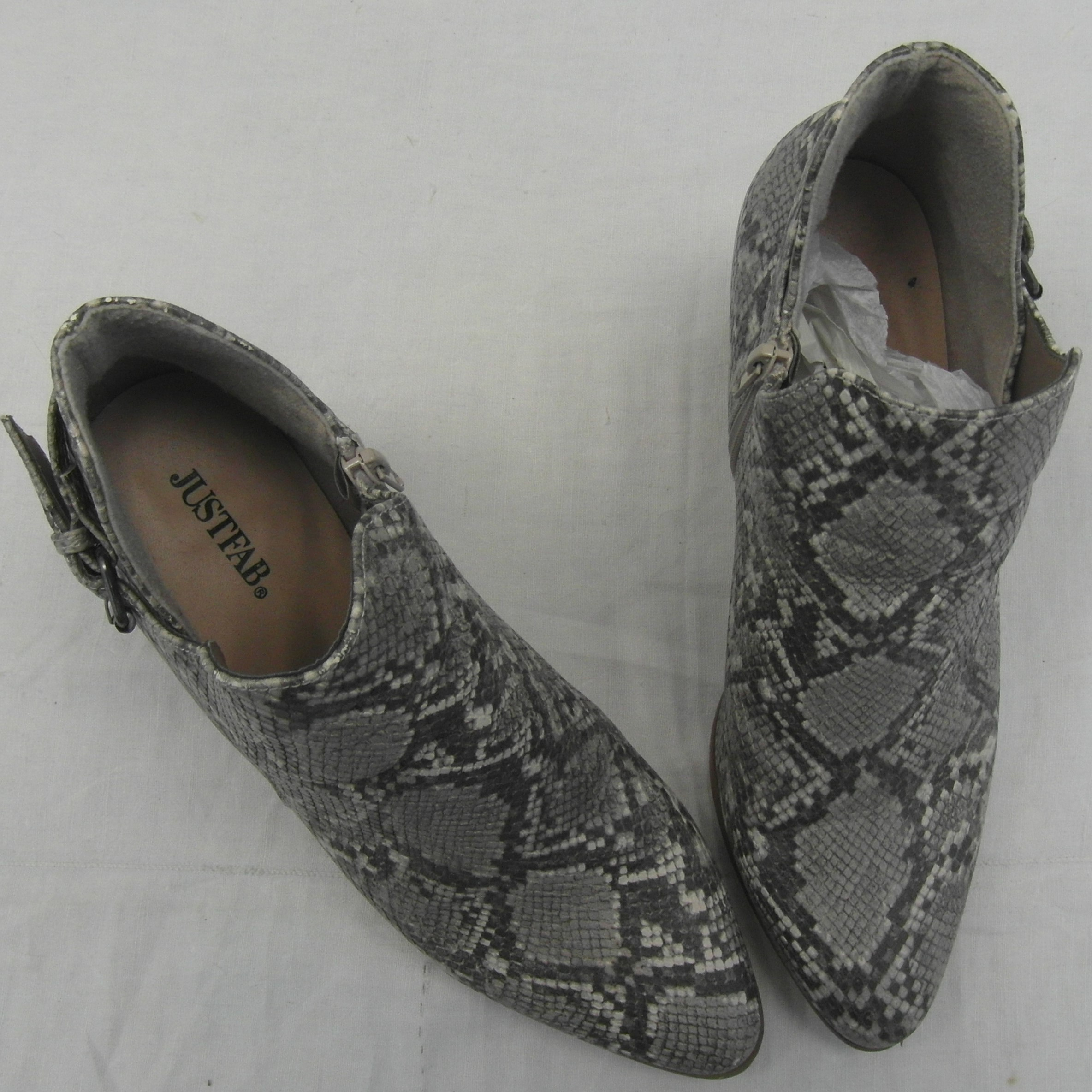 Bottines à bout pointu motif serpent Justfab pointure 41 - Photo 1