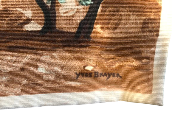 Tapisserie imprimée Oliviers aux baux de Provence (140 X 95 cm) par Yves Brayer (exemplaire 133/250) Très bon état - Vue 2 - 
