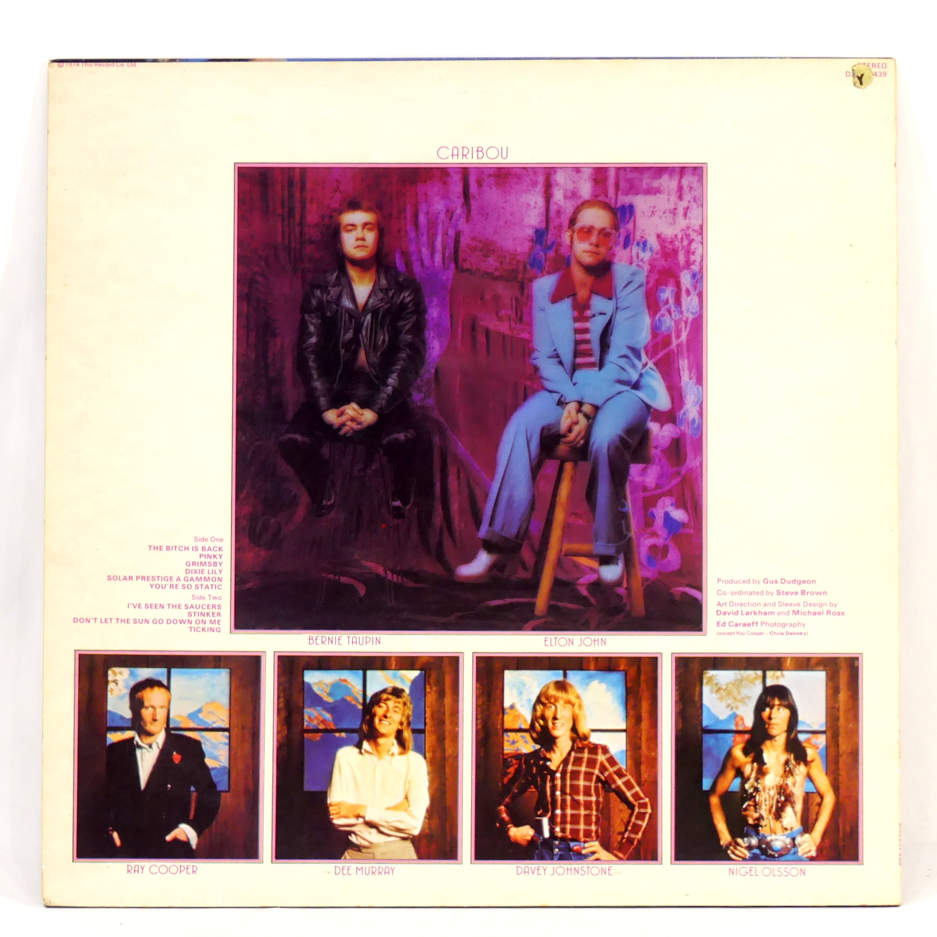 Vinyle - Elton John - Caribou - 1974 Bon état - Vue 4 - 