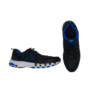 Voir photo 2 de Baskets noires et bleues - Homme - Delocrd - Pointure 46 Baskets noires et bleues - Homme - Delocrd - Pointure 46 Très bon état - Vue 2 -