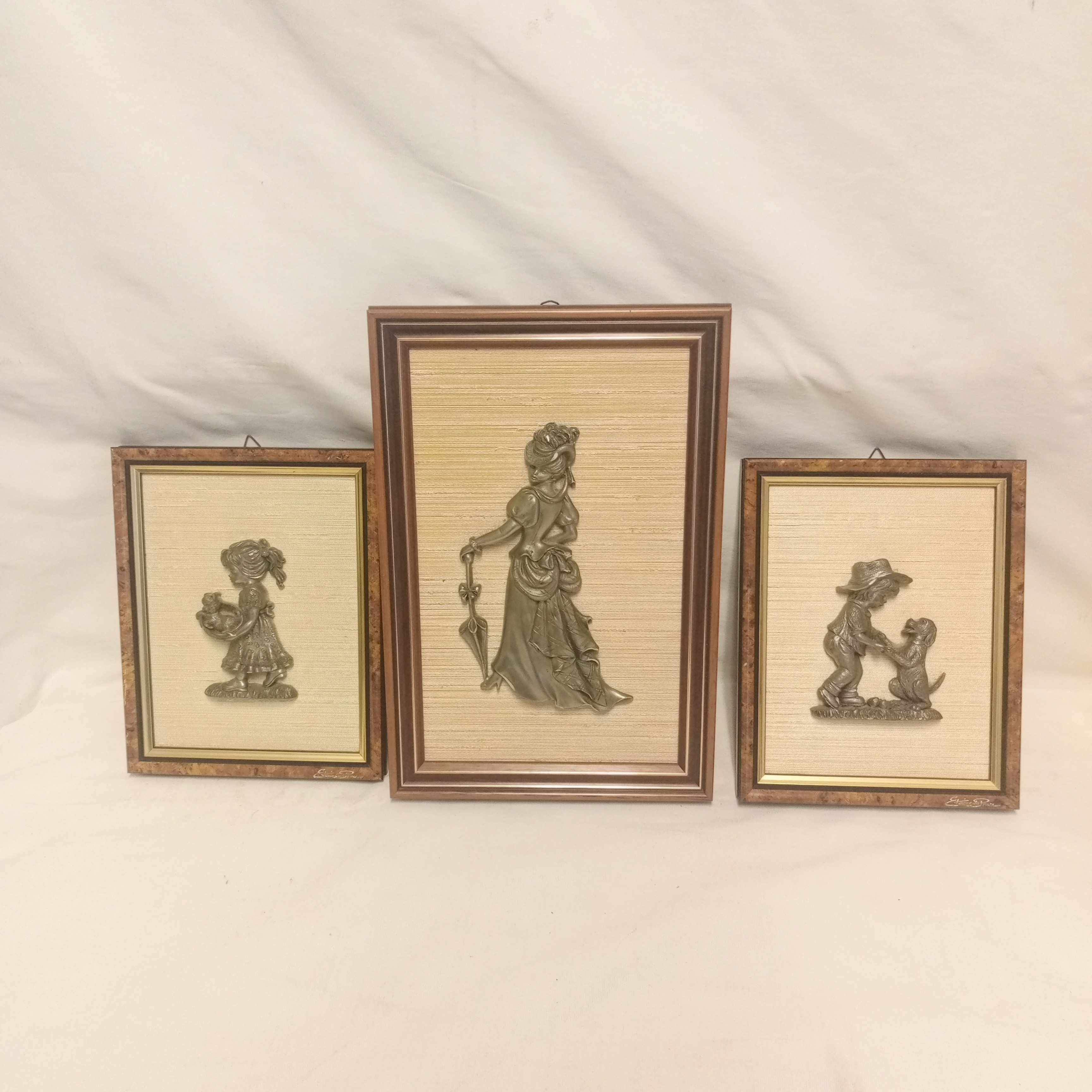 Lot de 3 Cadres figurines étain - Photo 1