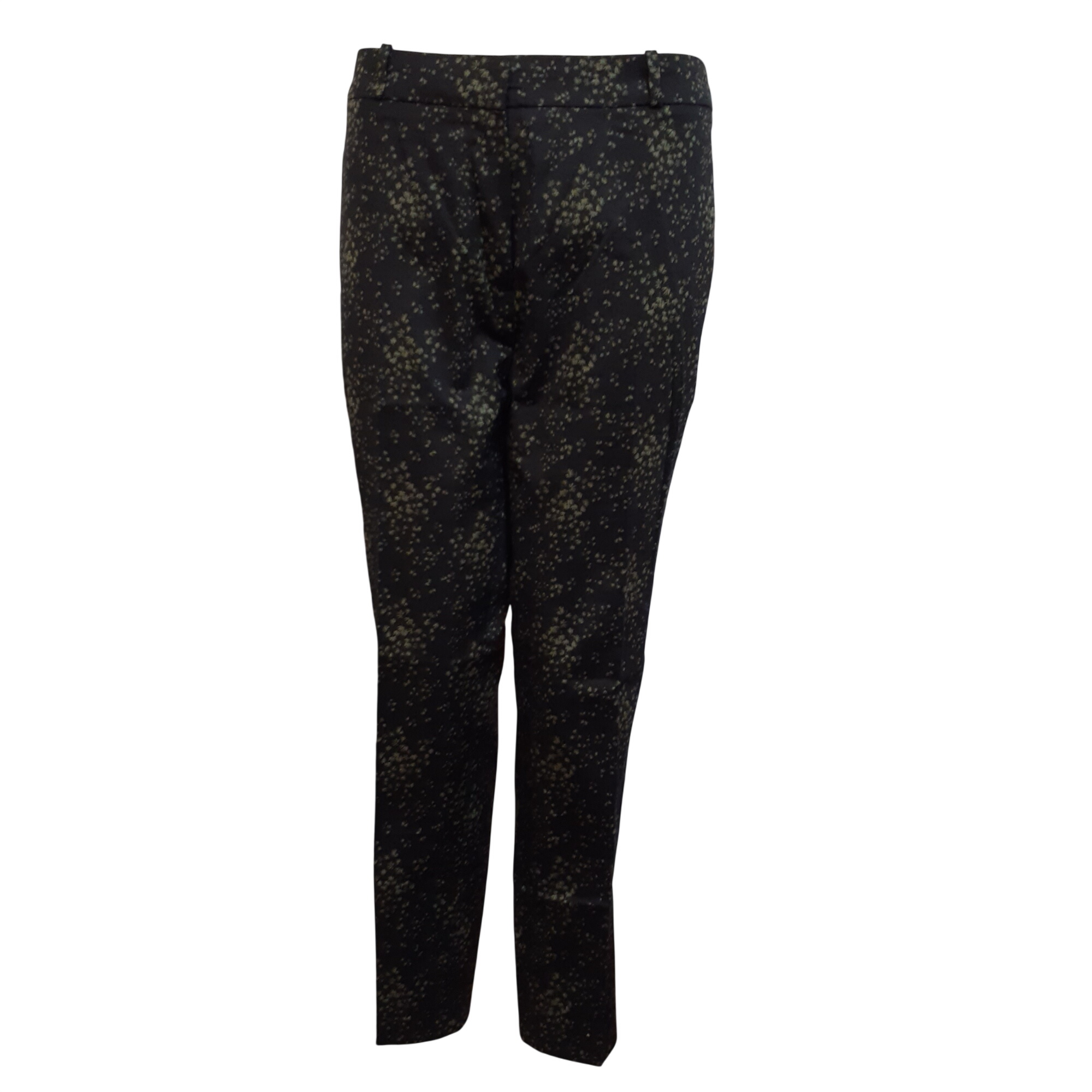 Pantalon cigarette 7/8 noir à motif T42 Comme neuf -  reconditionné disponible sur Label Emmaüs