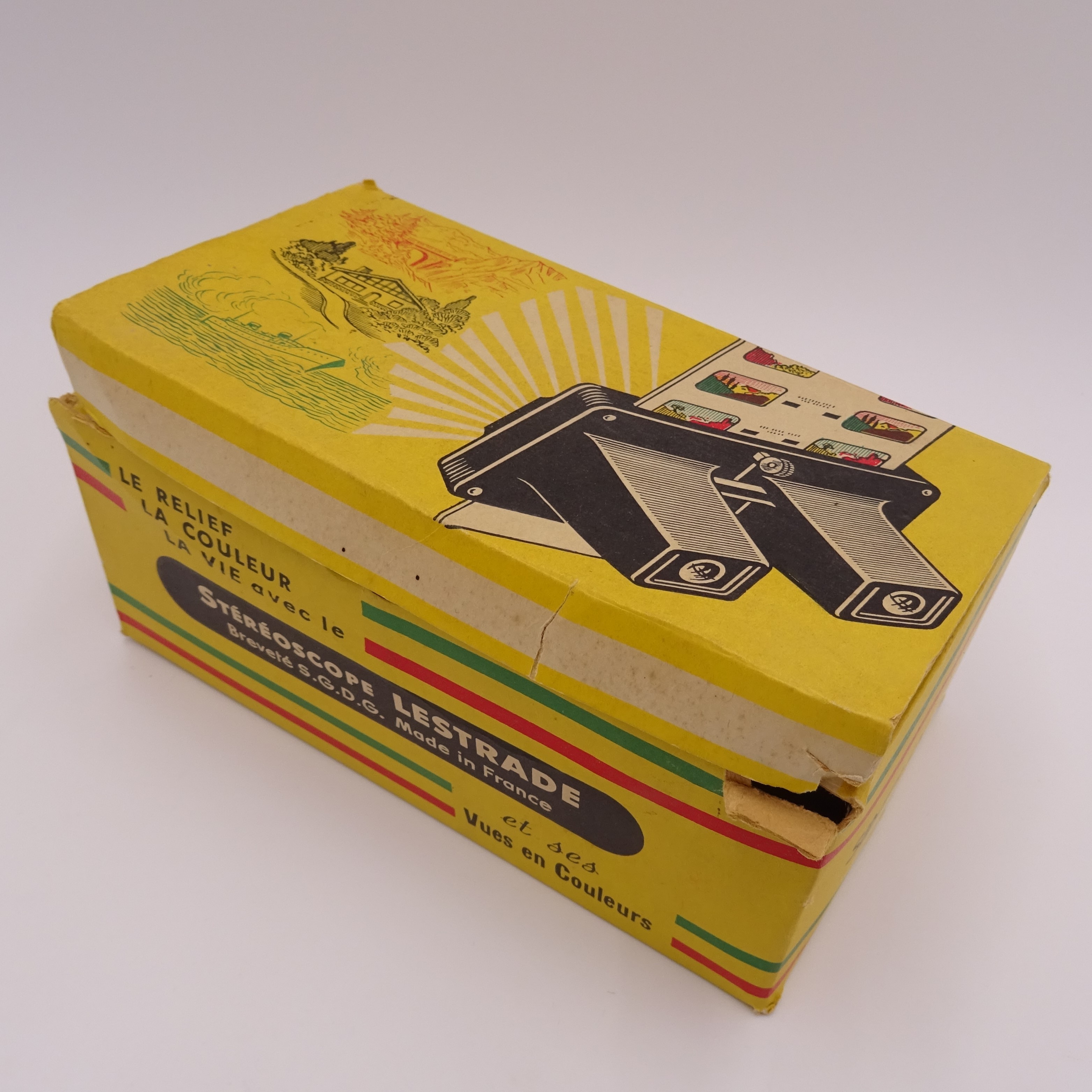 Stéréoscope Lestrade Simplex avec 8 cartons - État correct - Photo 4