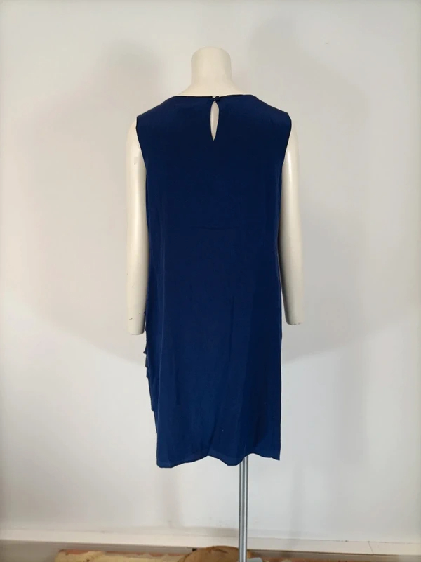 Robe Caroll bleu roi sans manches détails volants taille XL Très bon état - Vue 4 - 
