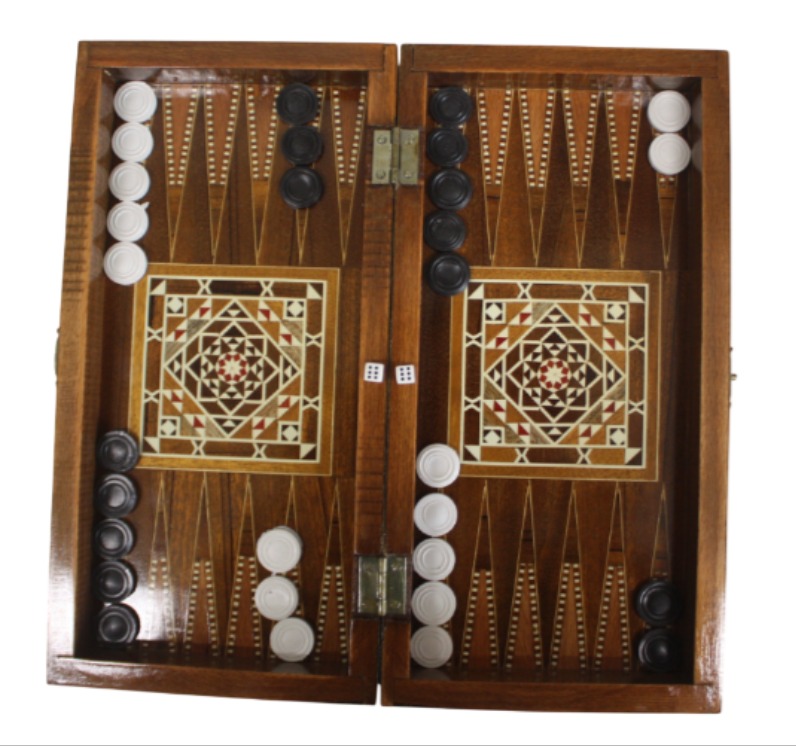 Voir photo 3 de Jeu de Backgammon et Echecs Jeu de Backgammon et Echecs - Vue 3 -