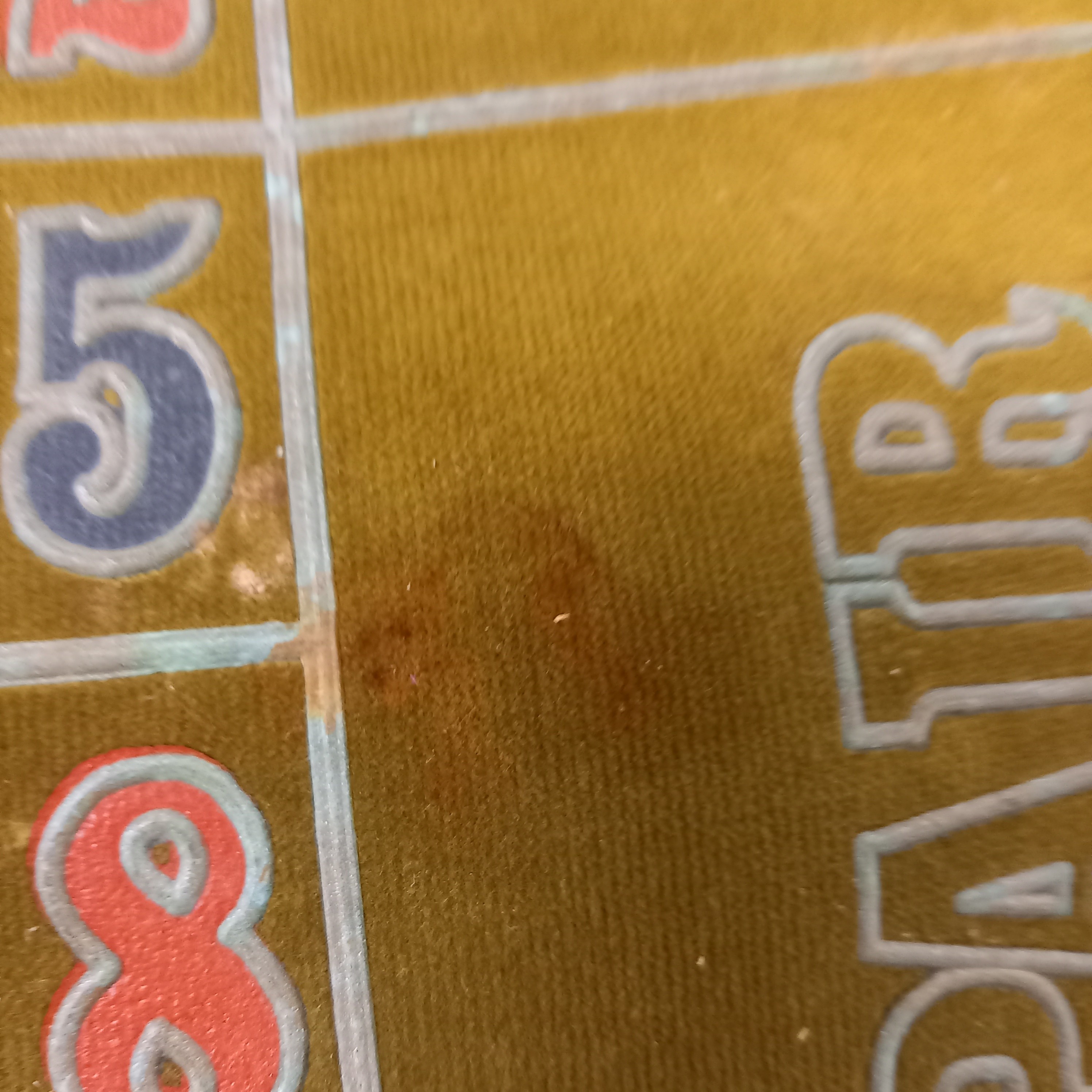 Tapis de Roulette vintage des années 1950 - Label Emmaüs