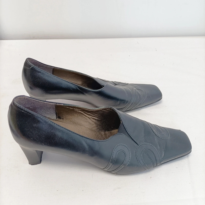 Chaussures à talons en cuir noires Sdeslo taille 39 - Photo 3