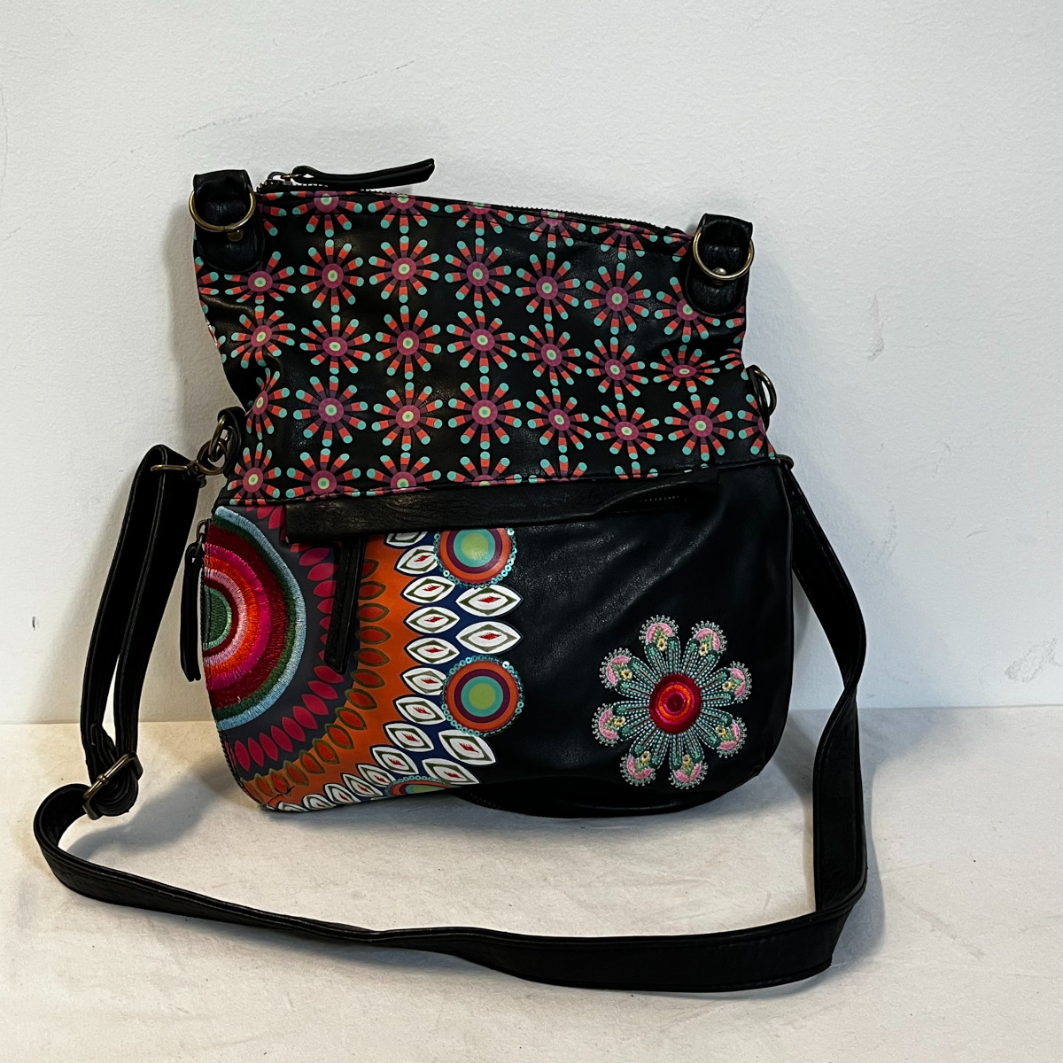 Sac en bandoulière noir, Desigual - Photo 4