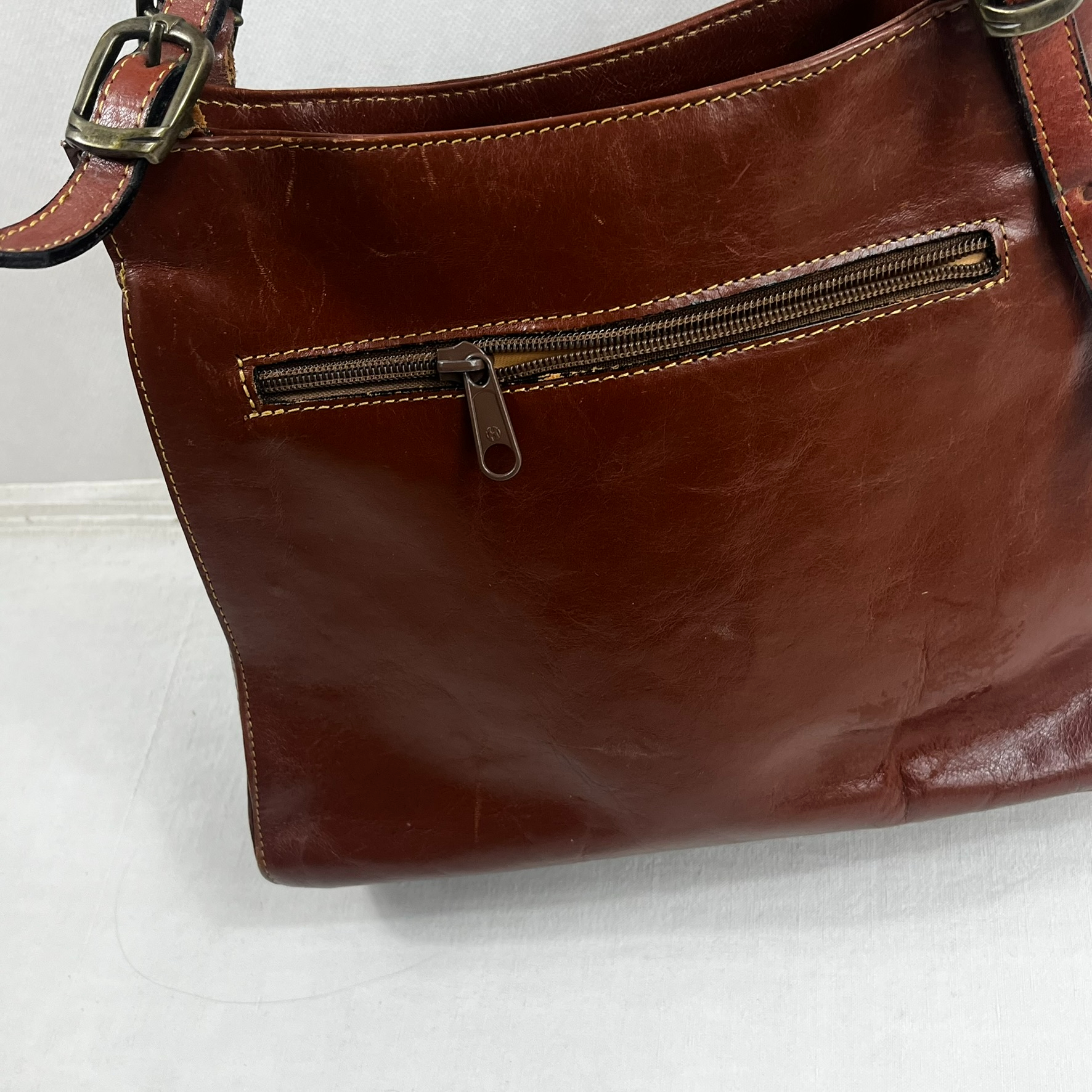 Sac à main vintage Lauchas Paris en cuir véritable Très bon état - Vue 5 - 