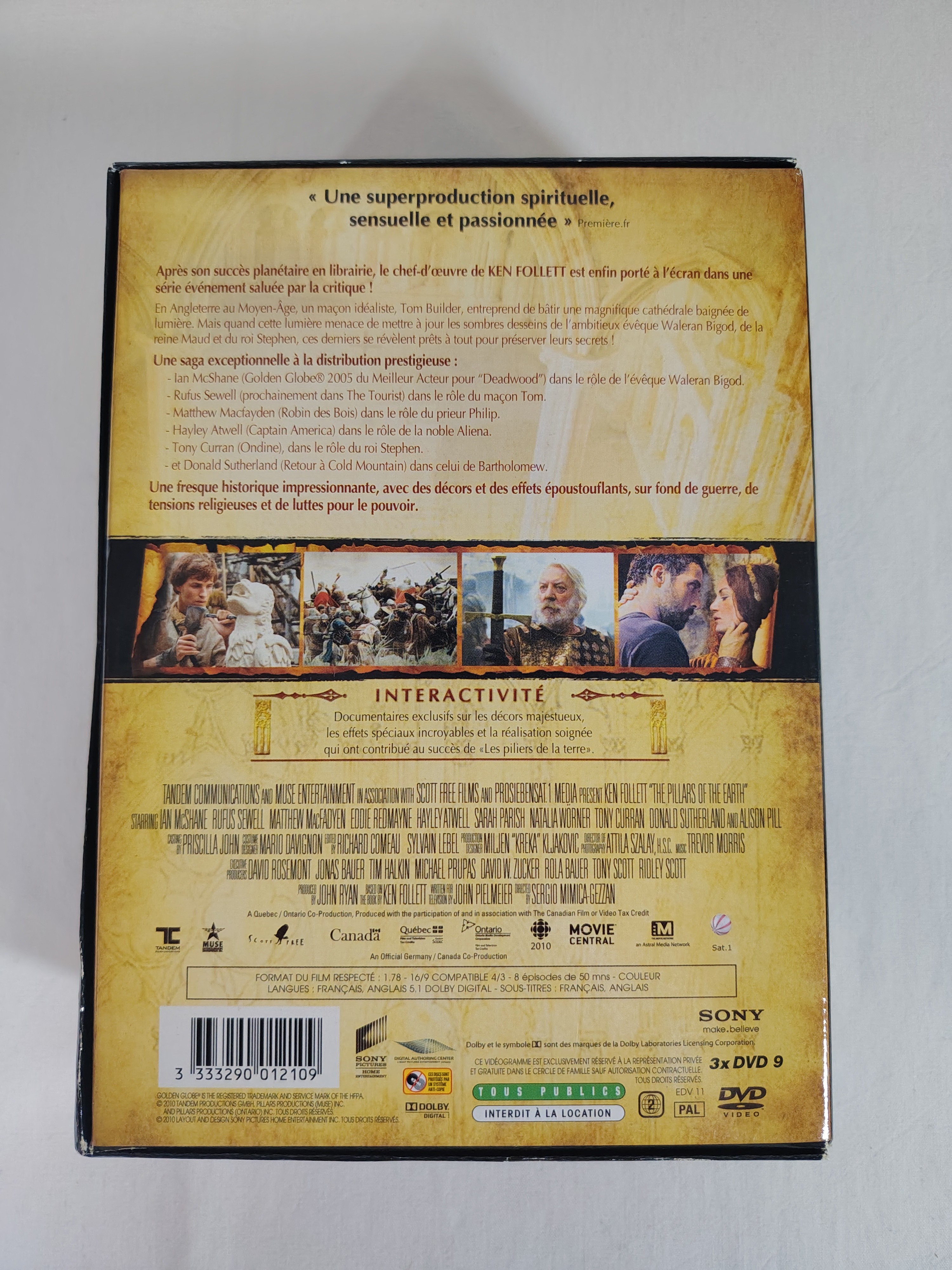 Voir photo 2 de Les piliers de la terre-Intégrale 3 DVD + Livre "Un monde sans fin" Les piliers de la terre-Intégrale 3 DVD + Livre "Un monde sans fin" Bon état - Vue 2 -