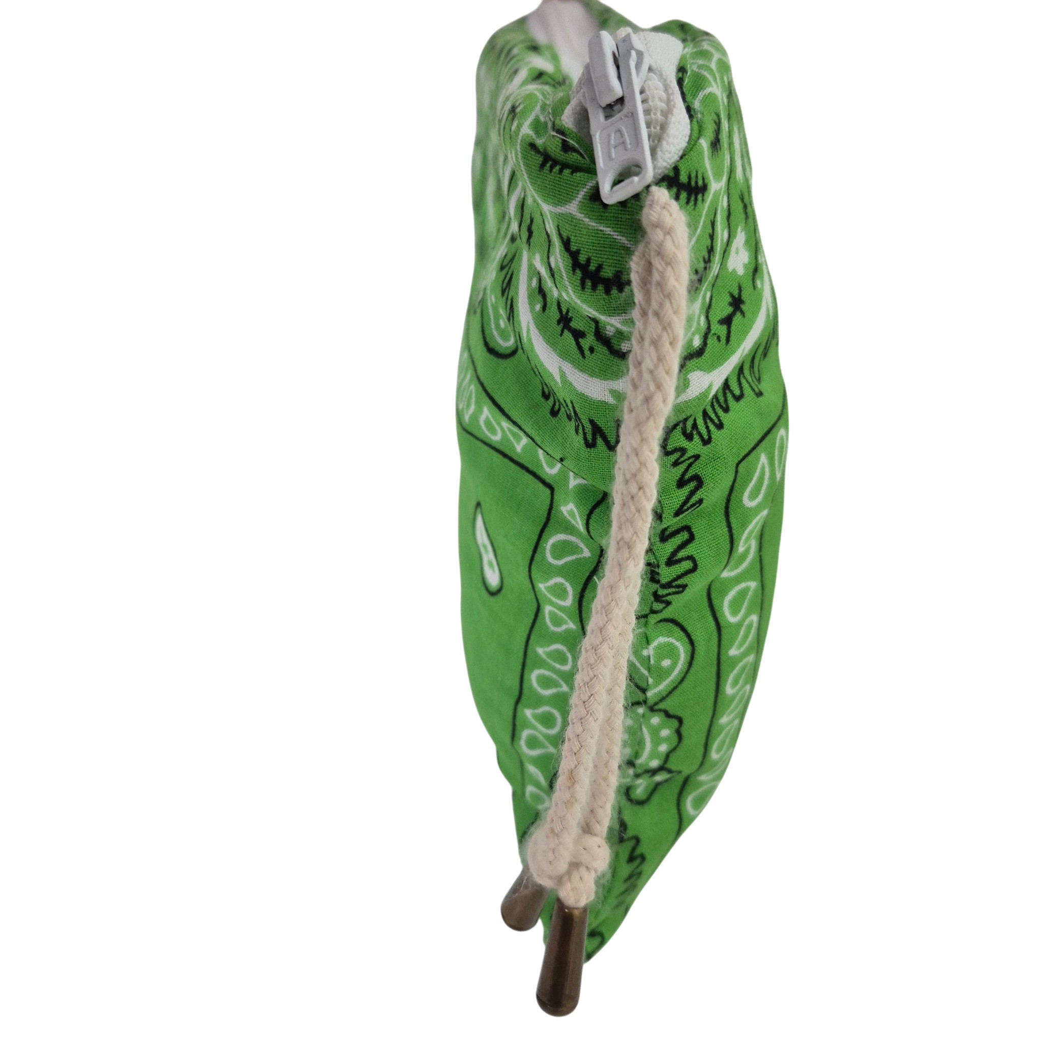 Pochette upcyclé verte - Photo 3