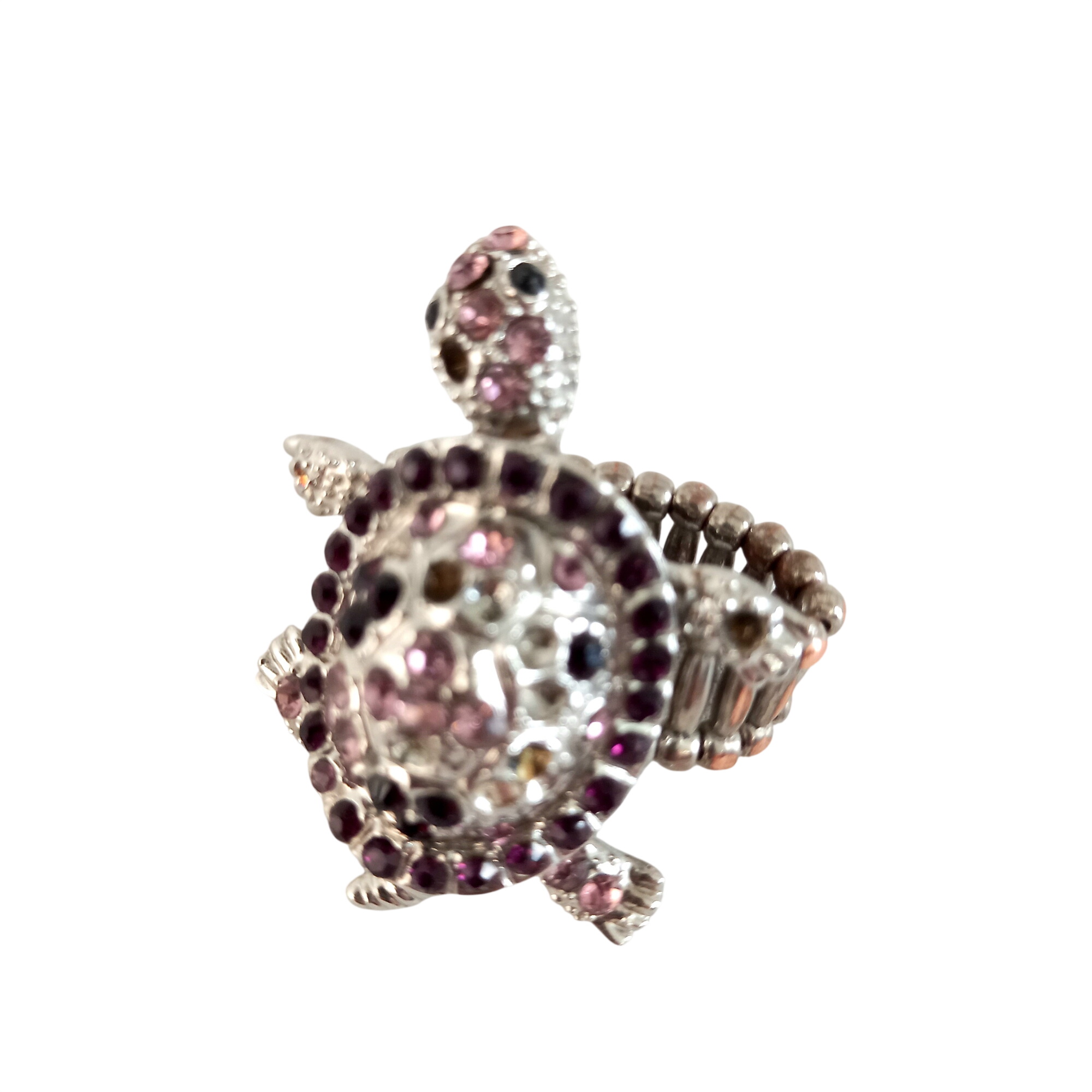 Acheter Bague tortue fantaisie articulée, ornée de strass Bon état - 15,00 € Bague tortue fantaisie articulée, ornée de strass Bon état - reconditionné disponible sur Label Emmaüs