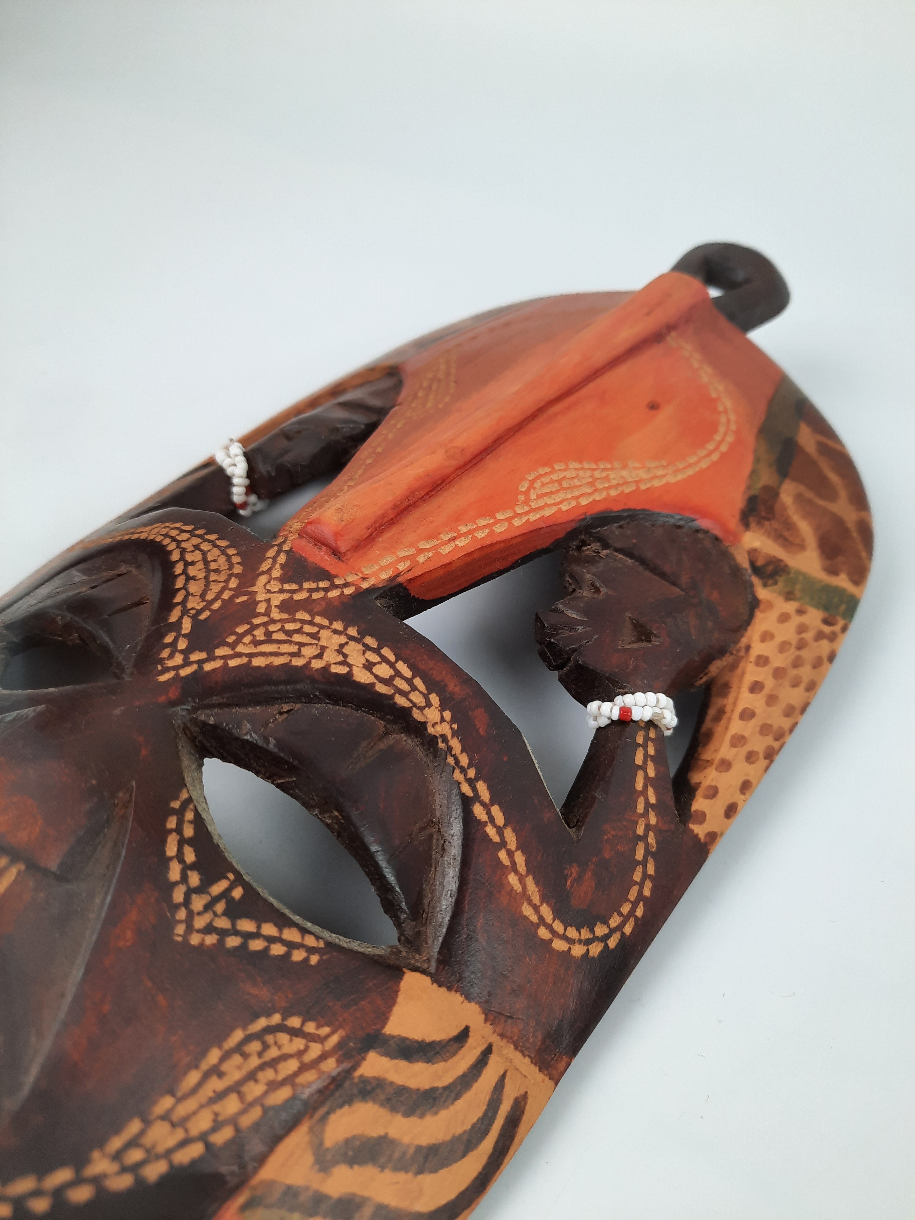 Masque africain en Bois gravé à la main de Kenya - Photo 1