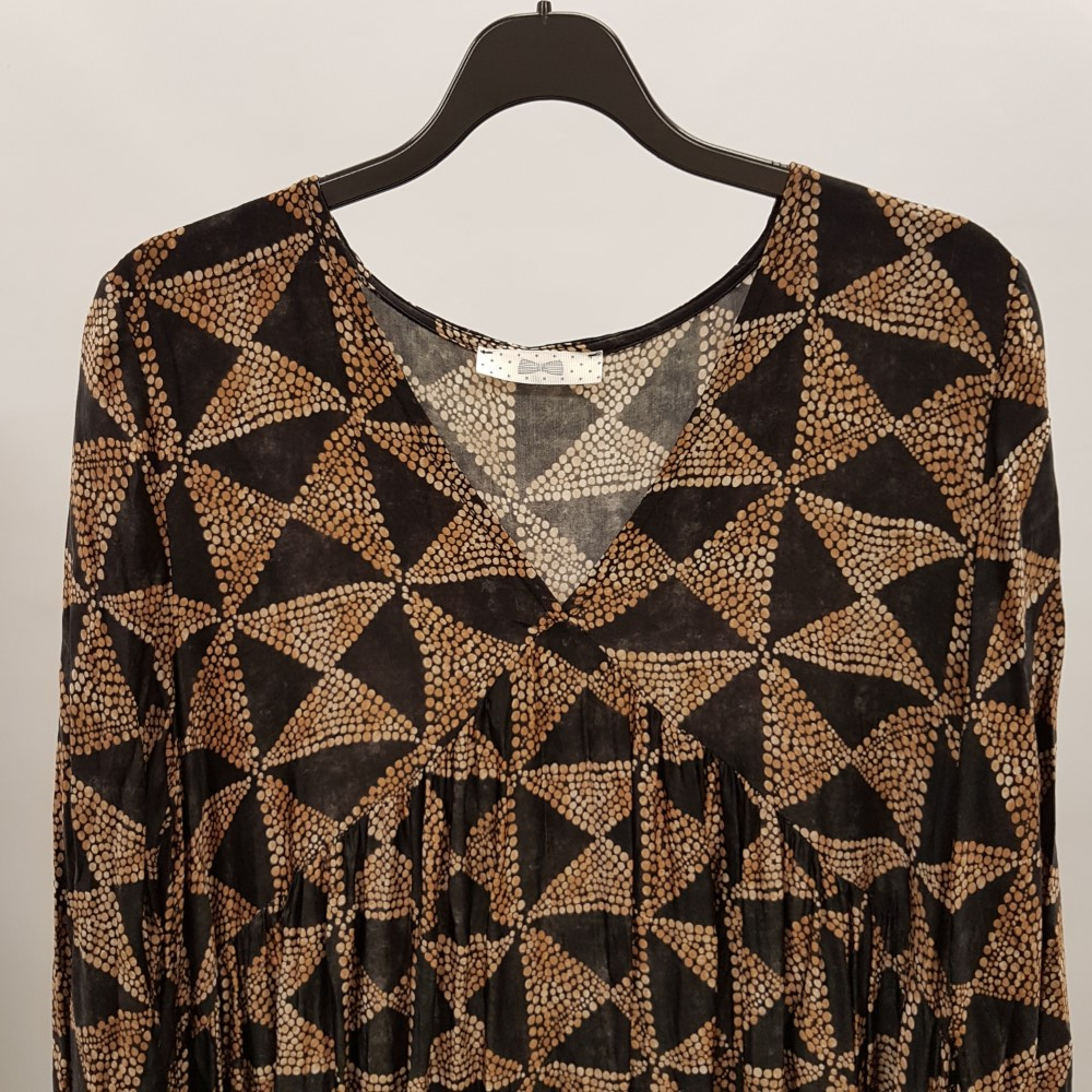 Robe de fête noire et marron - MARQUE INCONNUE - Taille 40 ESTIME Bon état - Vue 4 - 