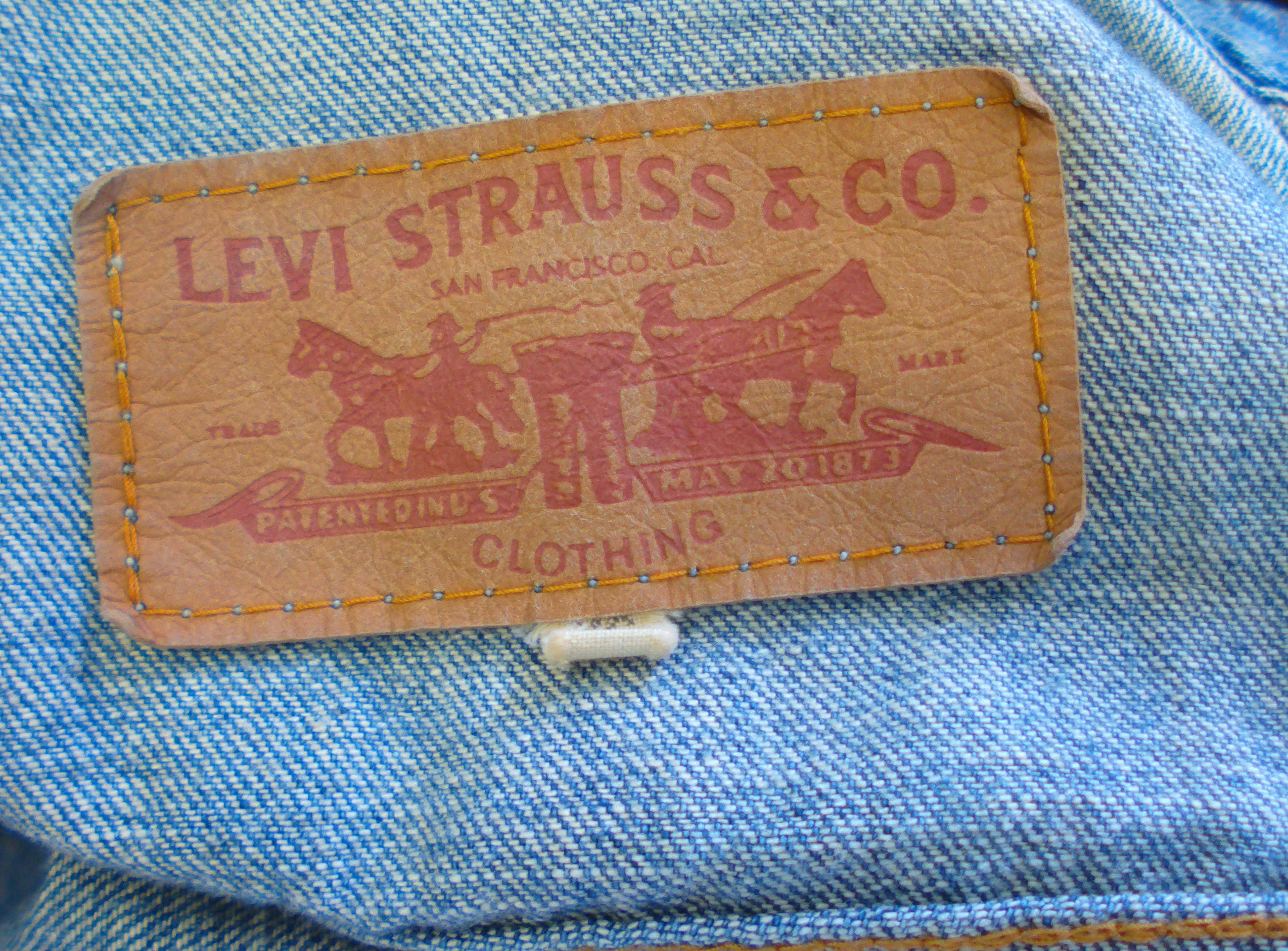 Veste Levi's, jean bleu clair, 100% coton, taille XS  - Vue 6 - 
