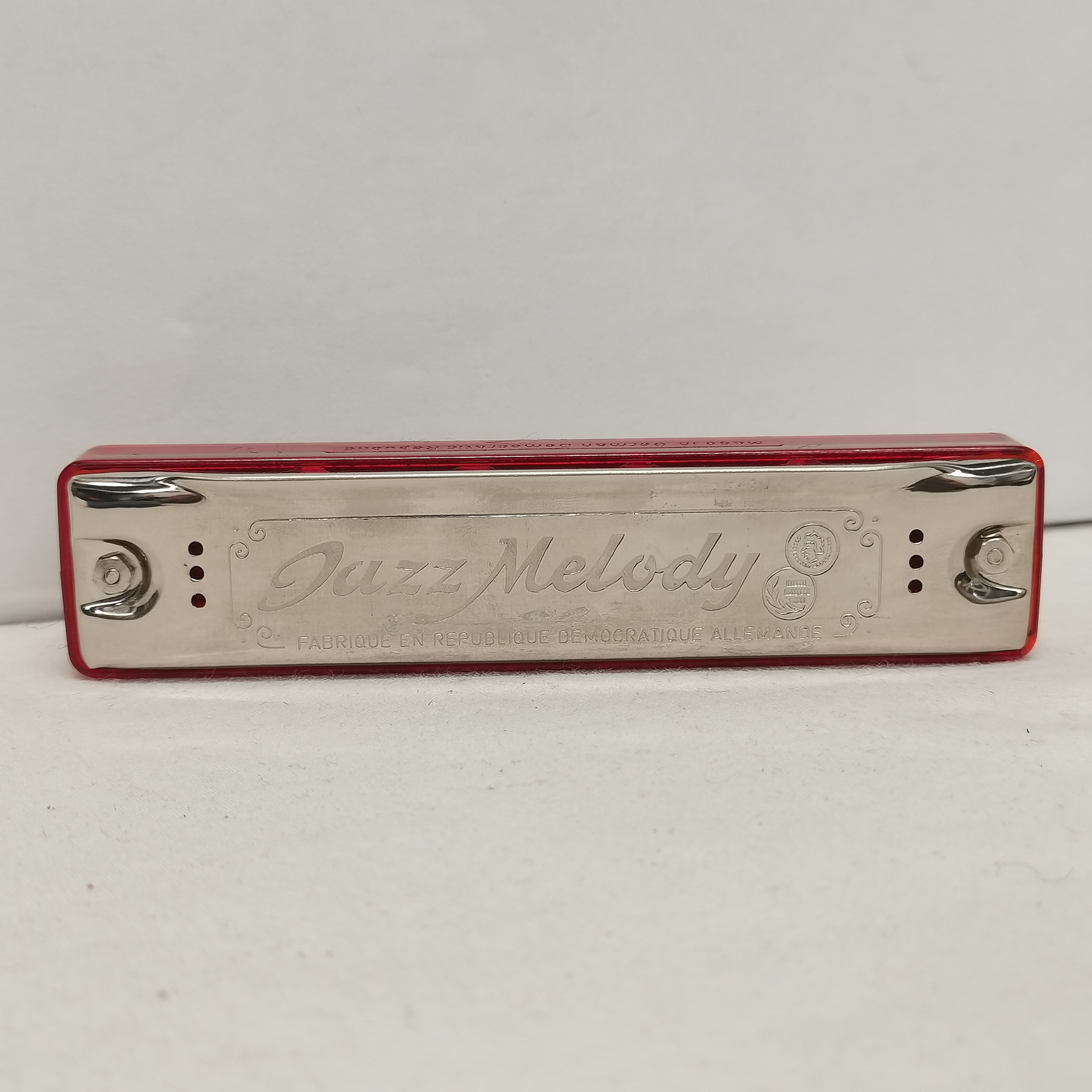 Harmonica - jazz mélodie - la maison de Valérie - étui bleu en denim - made in Germany - democratic republic année 80 Rétro, vintage - La Maison de Valérie - Très bon état - Photo 2