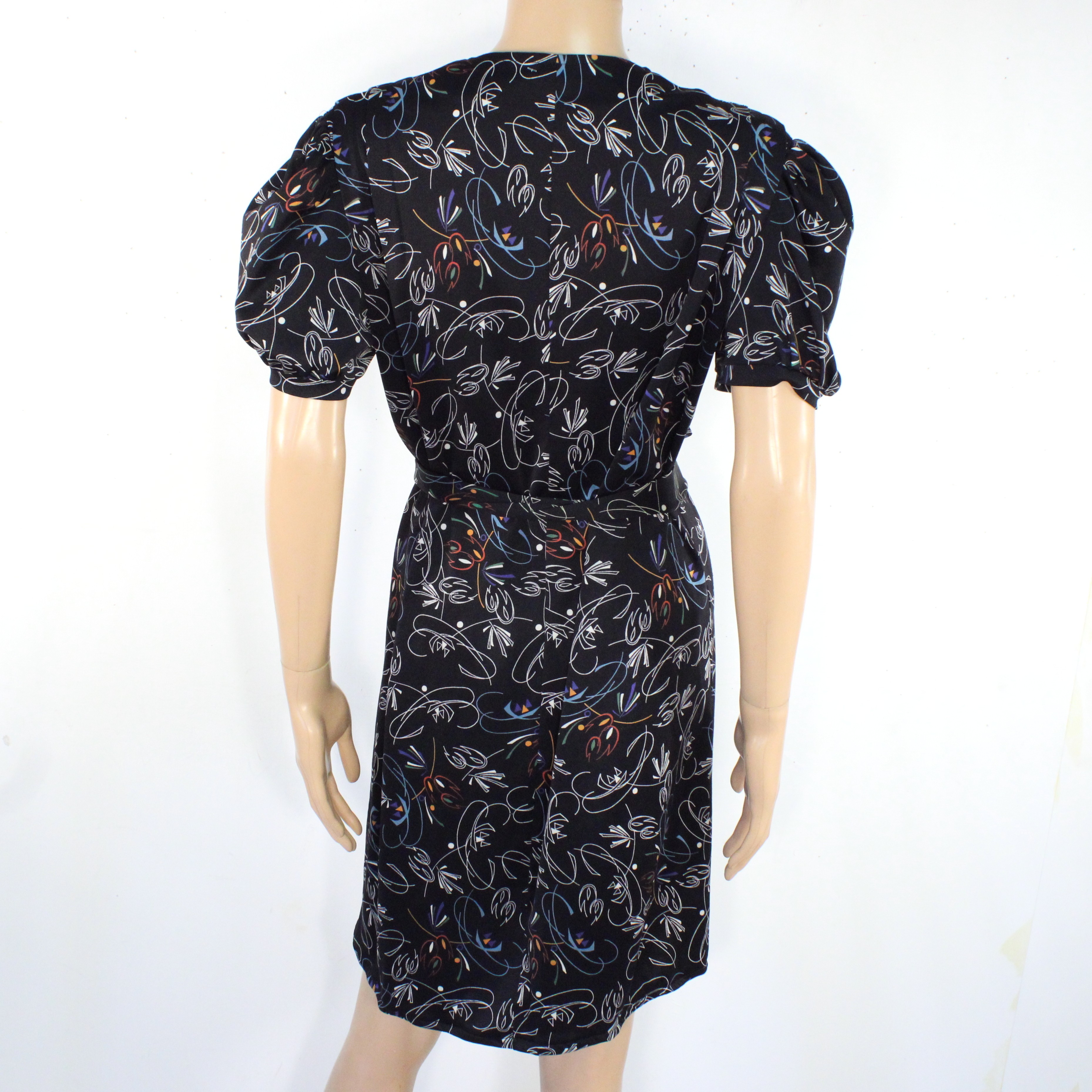 Robe Noire A Motifs Estimée Taille Unique - Photo 1