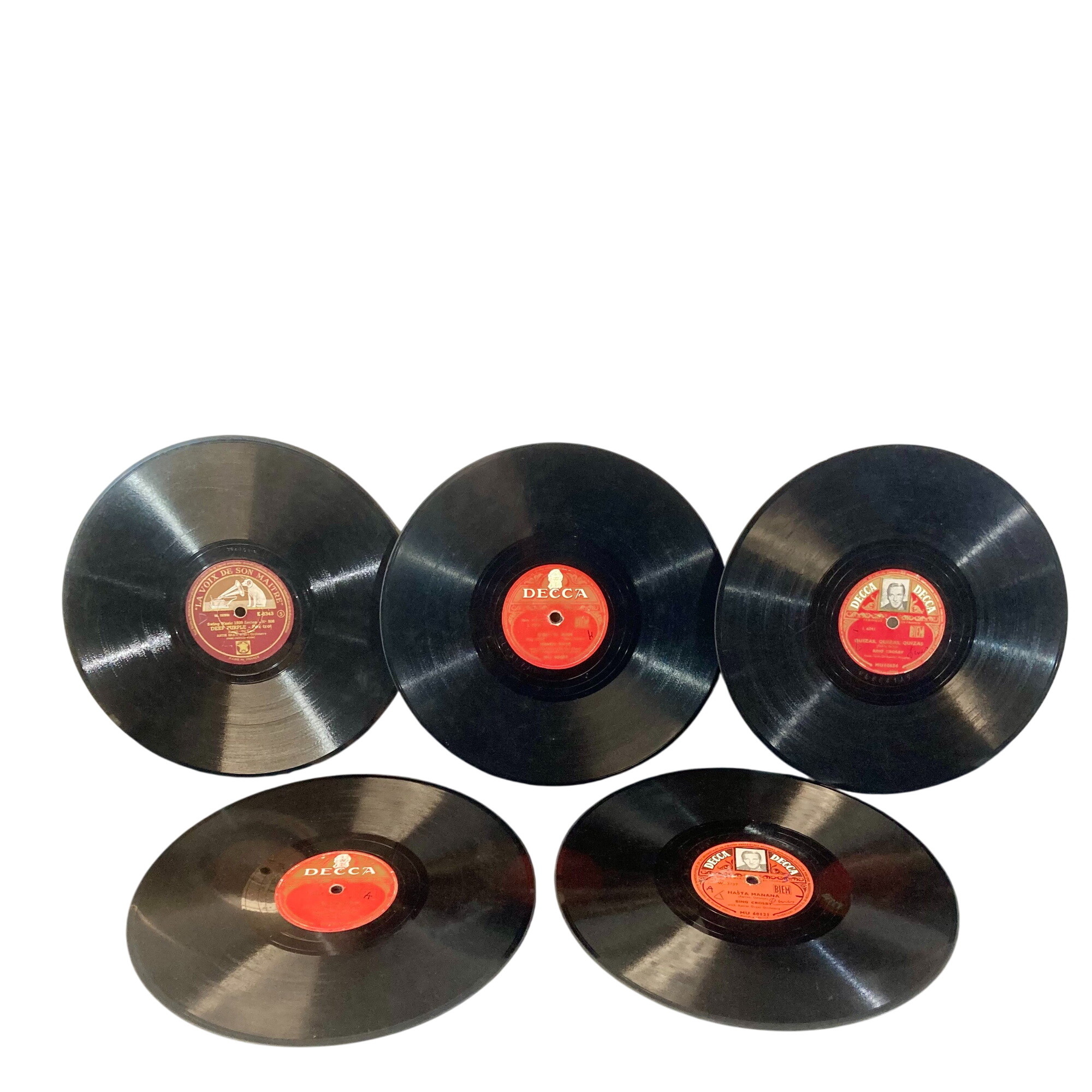 5 Vyniles 78 Tours de collection Bon état -  reconditionné disponible sur Label Emmaüs