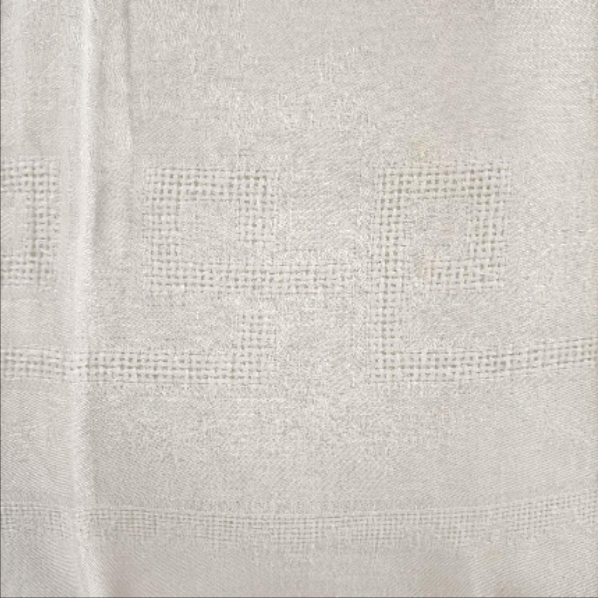 Belle Nappe et 12 serviettes en damassé Blanc maison Table