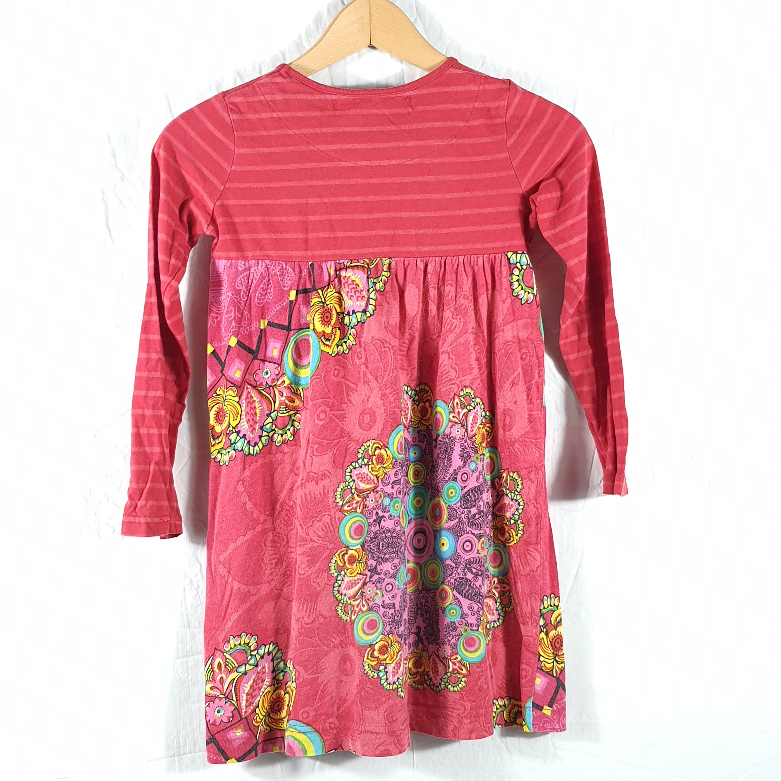 Robe rose à manches longues - Desigual - 7/8 ans - Photo 1