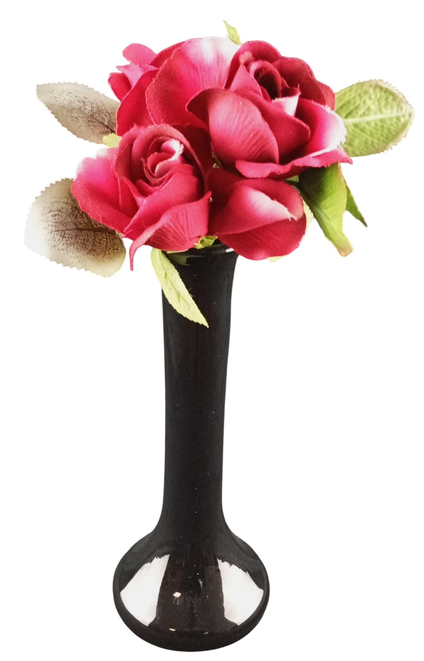 Vase Soliflore en verre noir - Photo 0