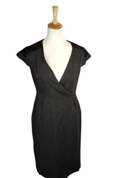 Caroll robe coupe tailleur sans manches encolure cache-coeur - Taille 38/M - Photo 5
