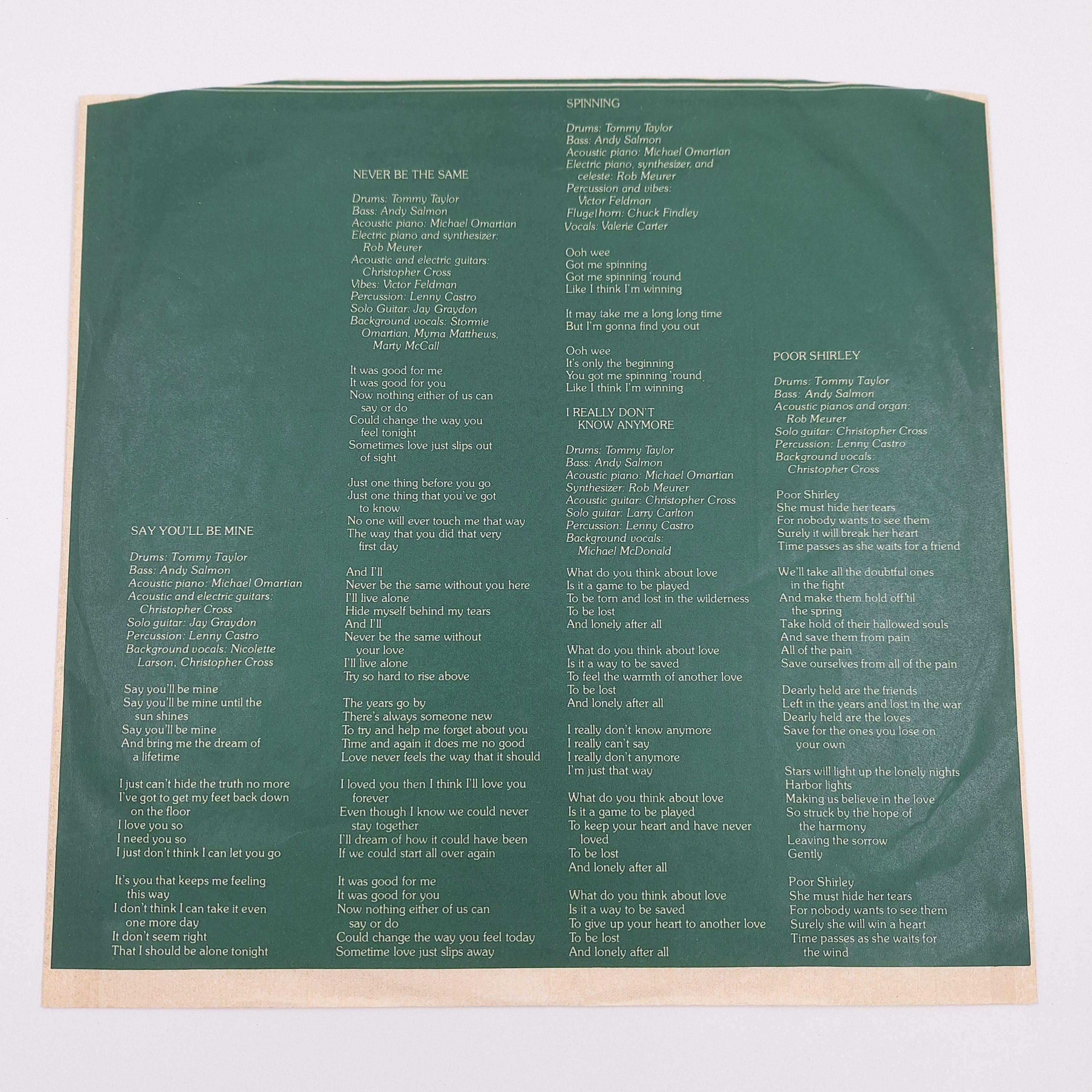Vinyle 33 tours « Christopher Cross ». 1979. Warner Bros Records. Très bon état - Vue 6 - 