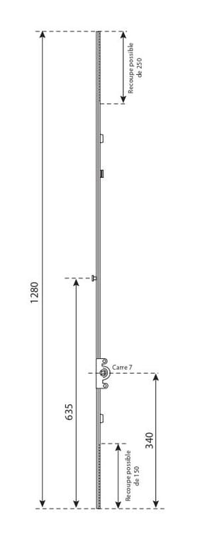 Serrure encastrée multipoint FERCO 13979, axe 15 mm - Photo 1