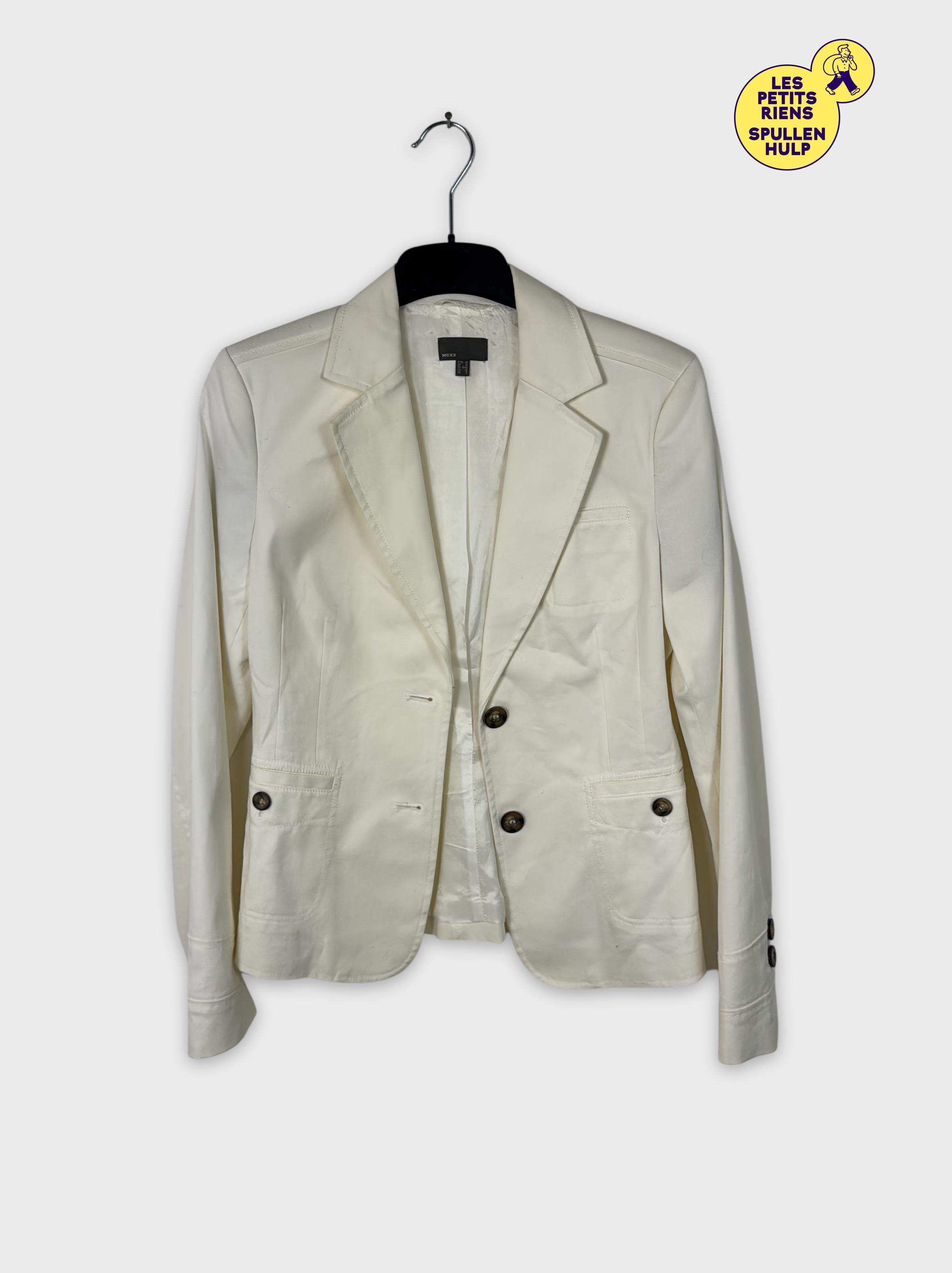Blazer cintré blanc Mexx L Bon état -  reconditionné disponible sur Label Emmaüs