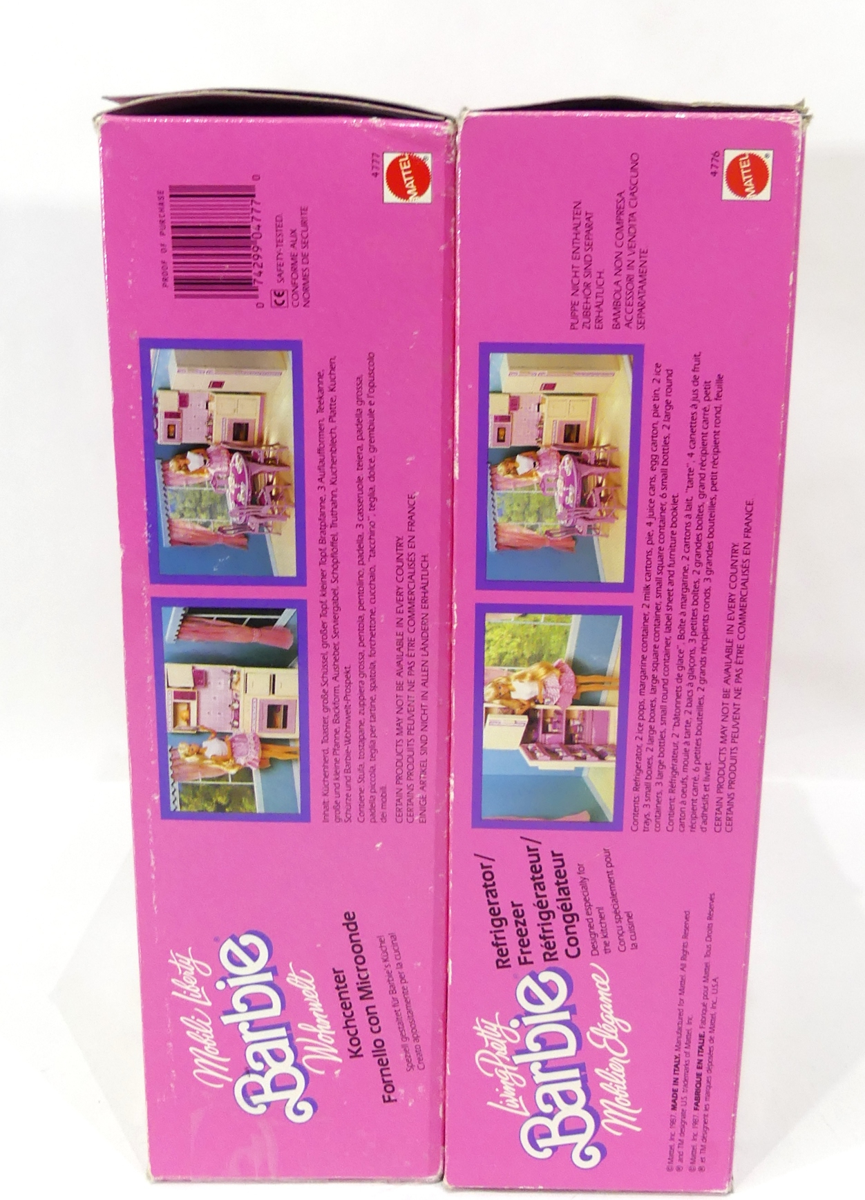 Lot de deux BARBIE Espace cuisine et frigo MATTEL année 1987 dans leur boîte d'origine - État correct - Photo 16