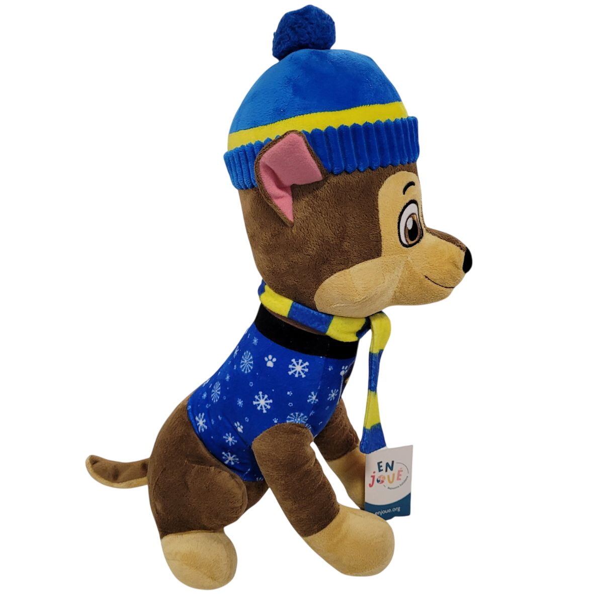 Peluche - Paw Patrol Chase 50 cm - Nickelodeon - À partir de 2 ans.  -  reconditionné disponible sur Label Emmaüs