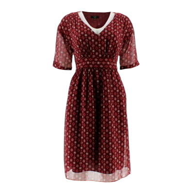 Robe bordeaux imprimée - Femme - 1.2.3 PARIS - Taille 40 - Photo 0