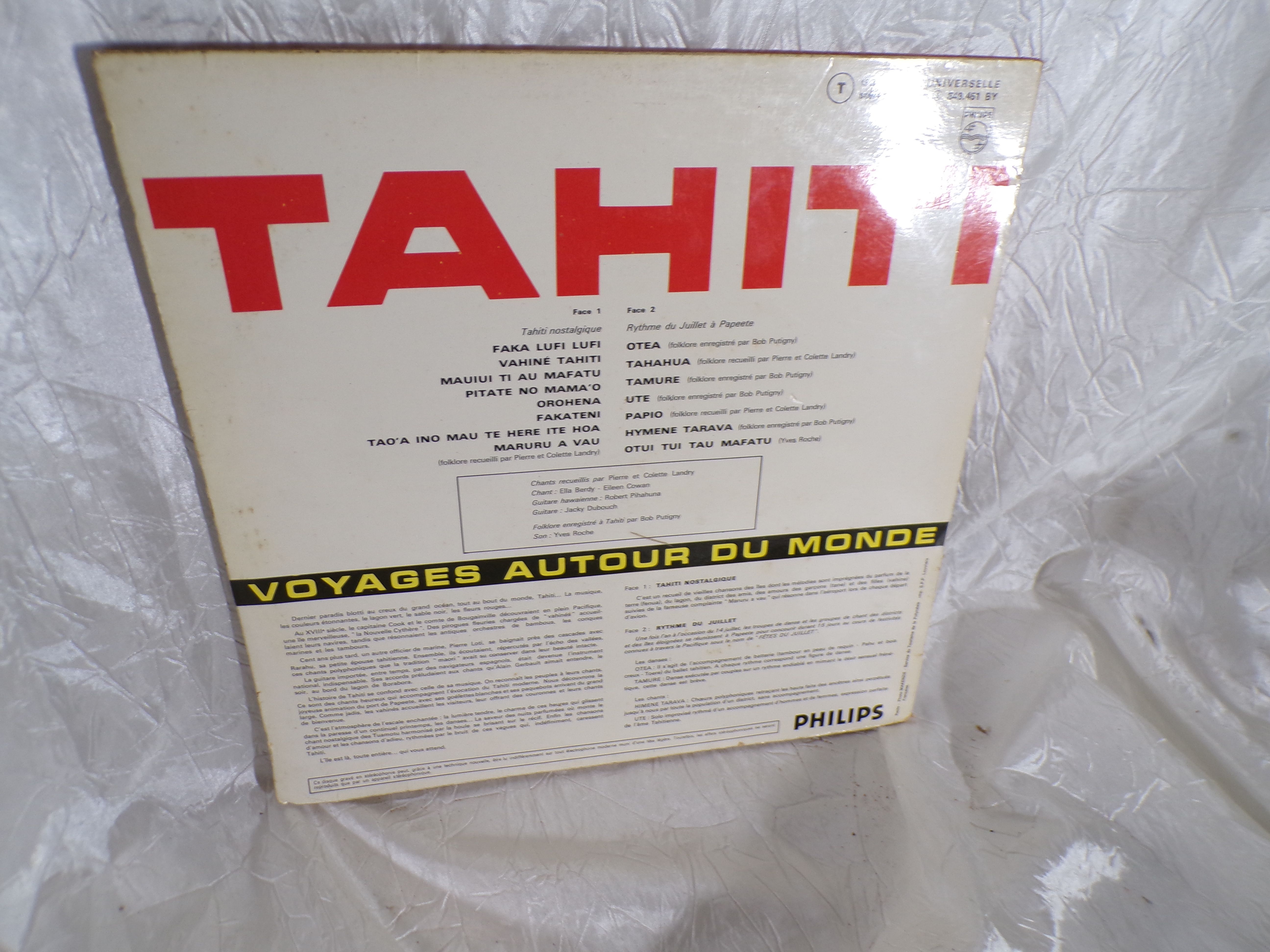 Vinyle Philips "Voyages Autour du Monde" Bon état - Vue 2 - 