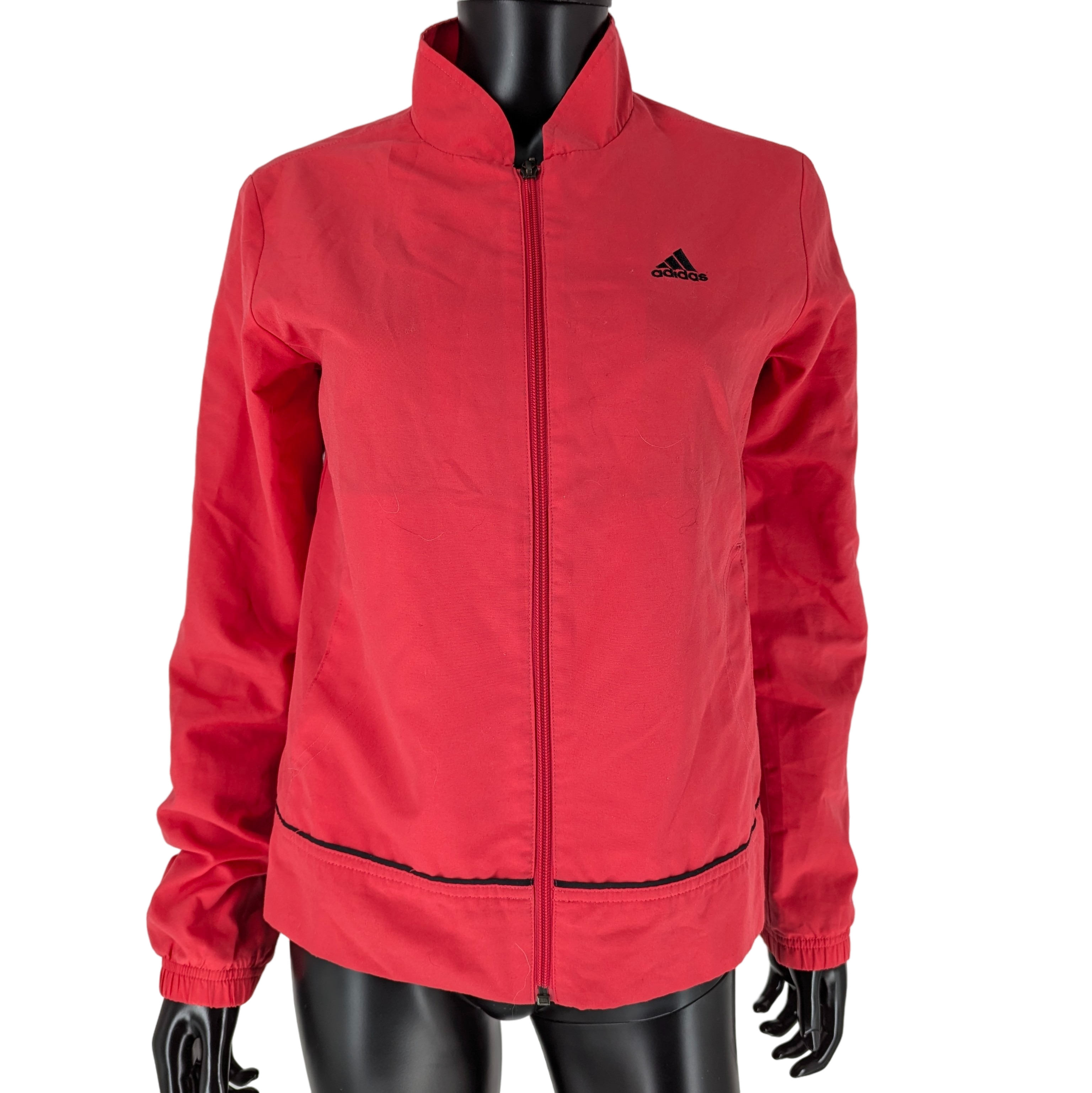 Veste Adidas T. 14 ans rose fluo zippée droite - Très bon état sur Label Emmaüs