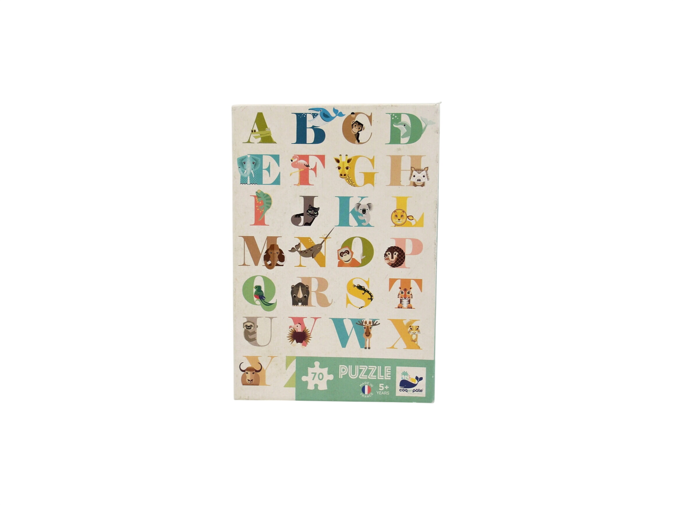 Puzzle A-Z - Abécédaire - Animaux menacés - 70 pièces- Édition 2022 Très bon état -  reconditionné disponible sur Label Emmaüs