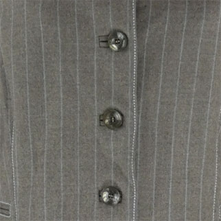 Veste grise avec rayures bleues - Femme - Un jour ailleurs - Taille 50 - Photo 2