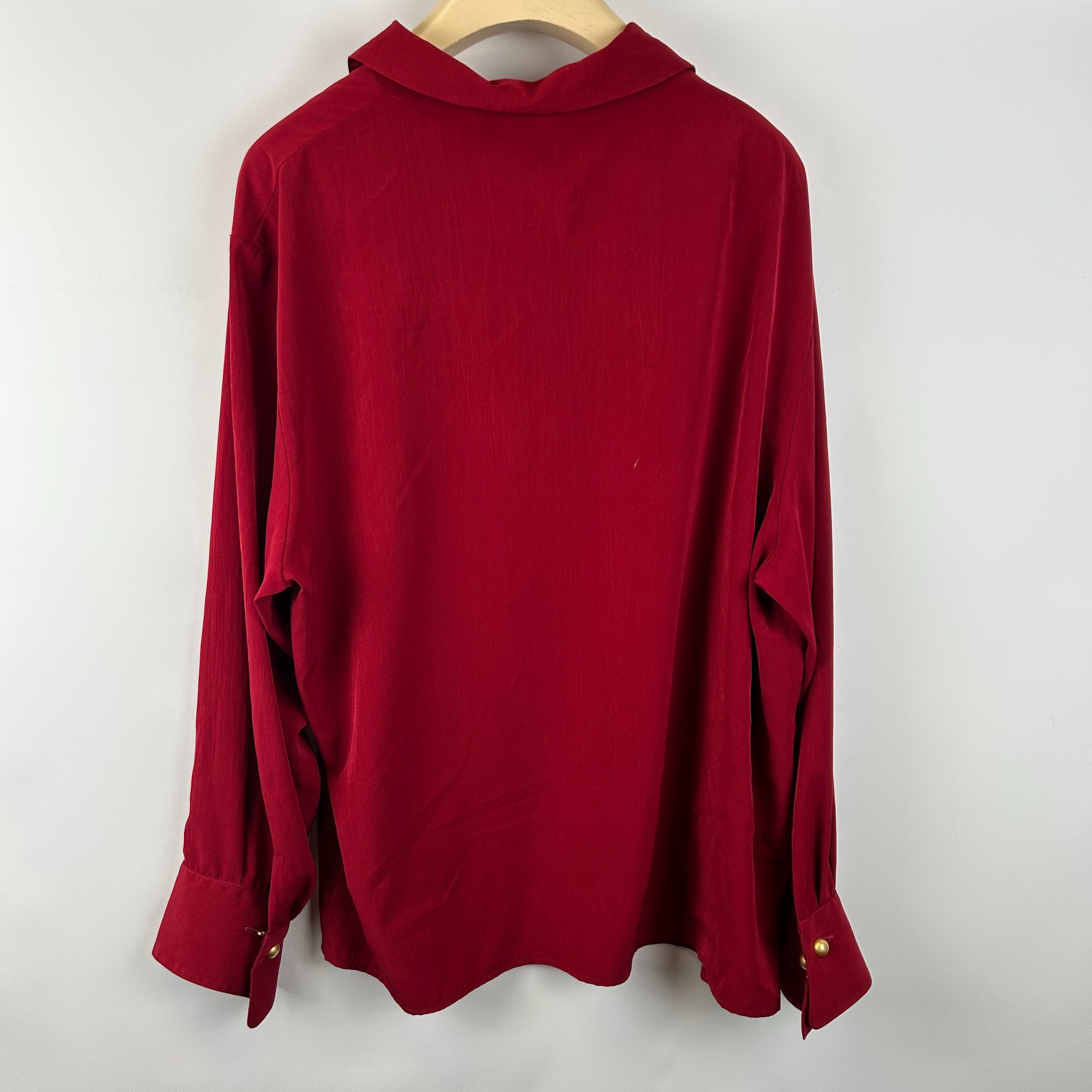 Vynerra paris - Chemisier vintage rouge tomate - Taille 48 - Photo 2