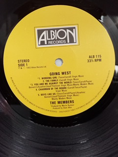 ALBUM VINYLE 33T, THE MEMBERS, GOING WEST Bon état - Vue 3 - 