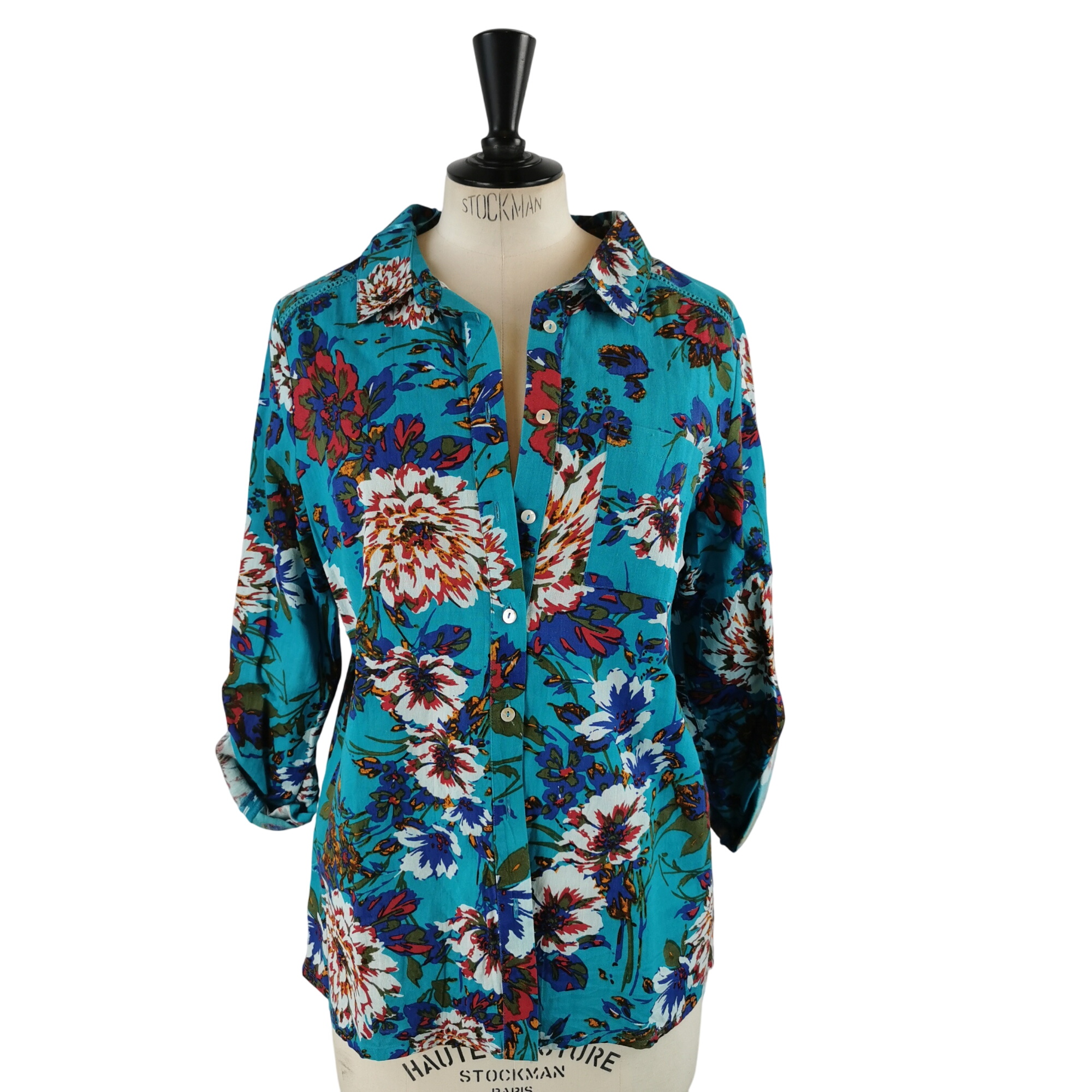 Blouse RIU 38 bleu  fleurs - Jacqueline Riu - Modalova