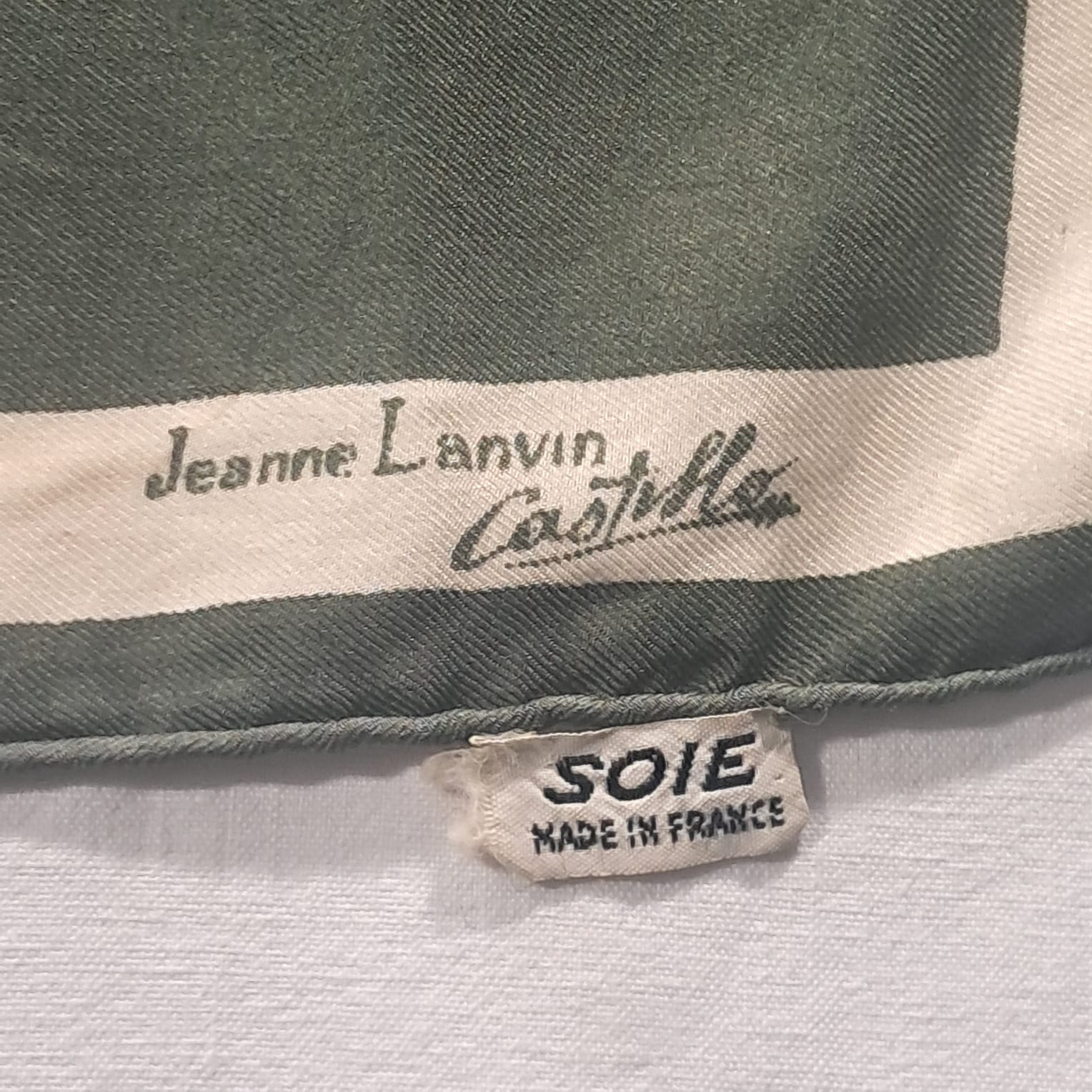 Foulard carré en soie Jeanne Lanvin Castillo Bon état - Vue 5 - 