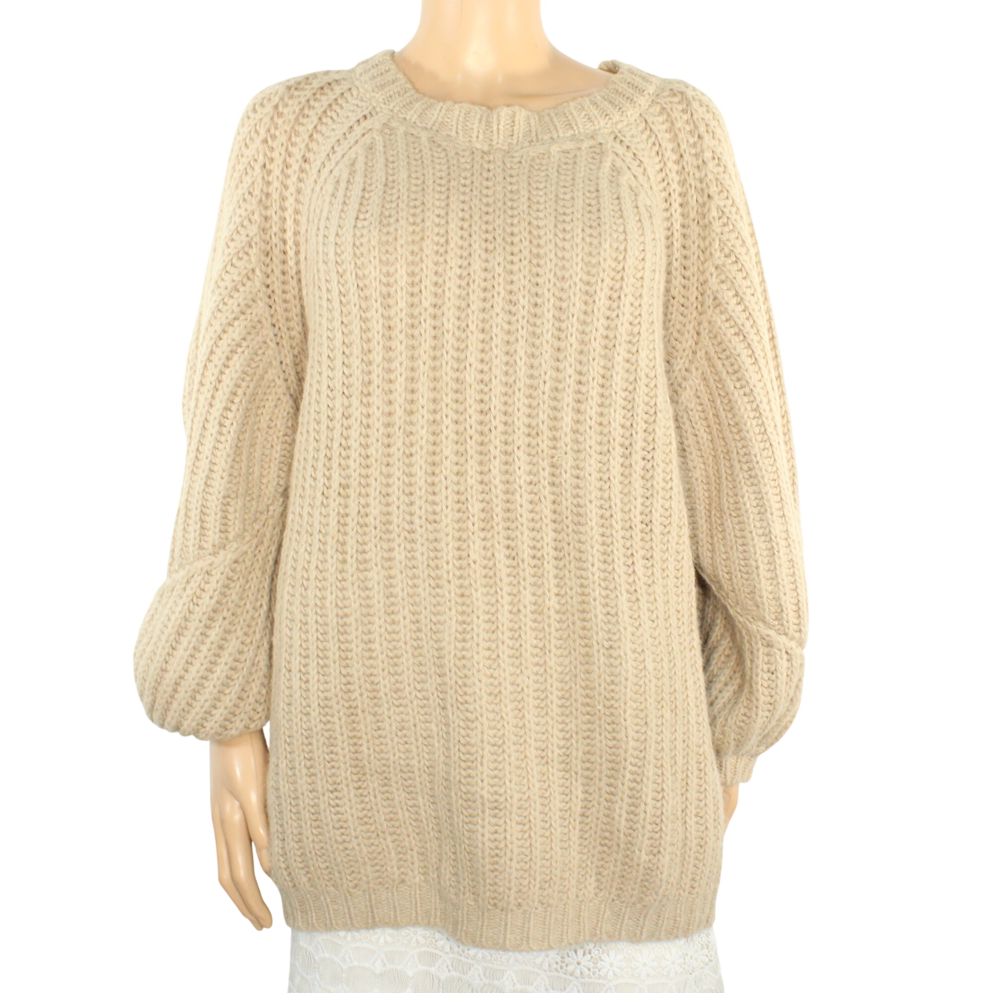 Pull Femme En Maille Beige ATTIC AND BARN Taille S Bon état -  reconditionné disponible sur Label Emmaüs