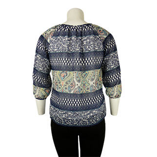 Blouse légère bleue imprimée - Femme - IN EXTENSO - Taille 42 - Photo 1